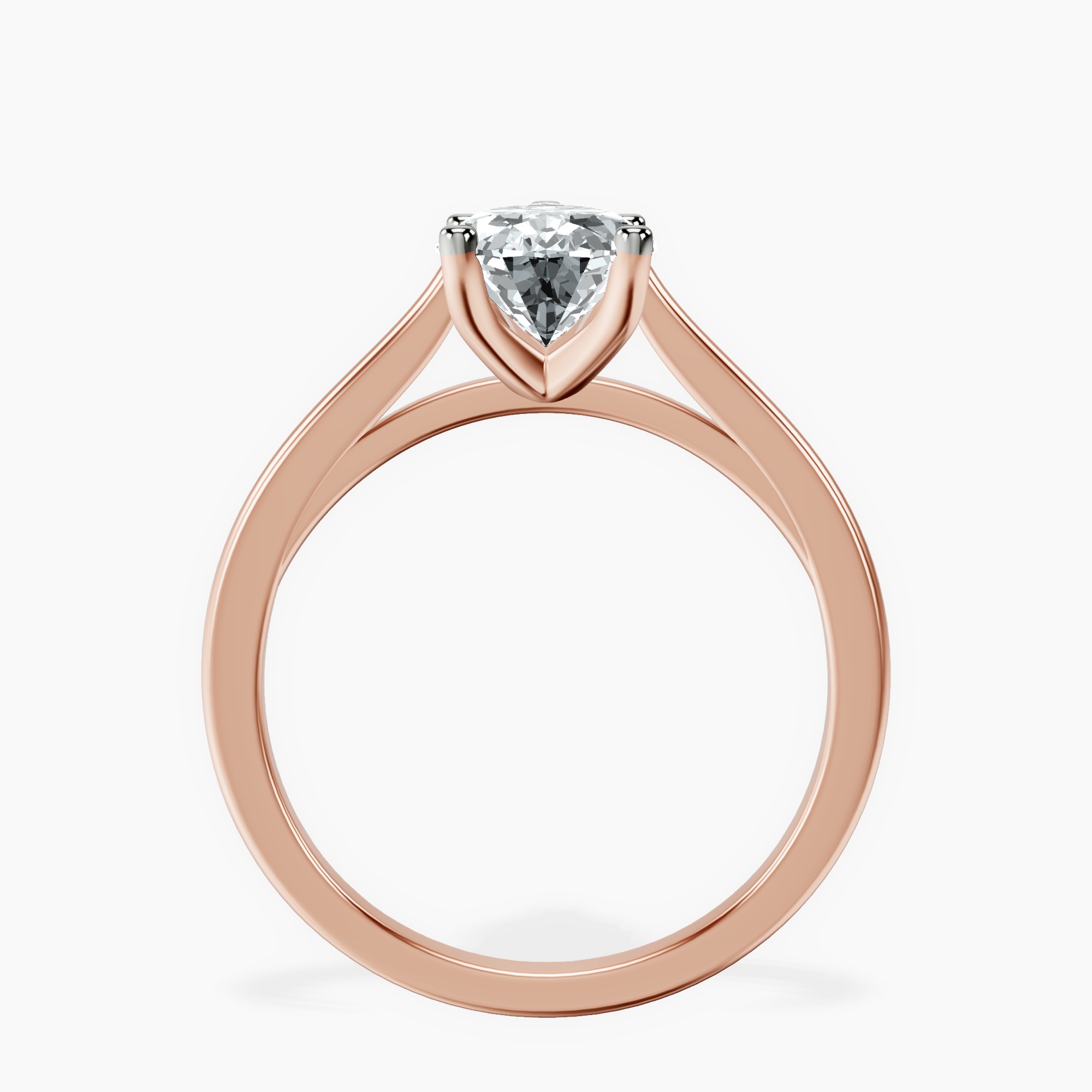 1.34 ct. pear Teagan Solitaire Ring in 10kt rose gold side right image one