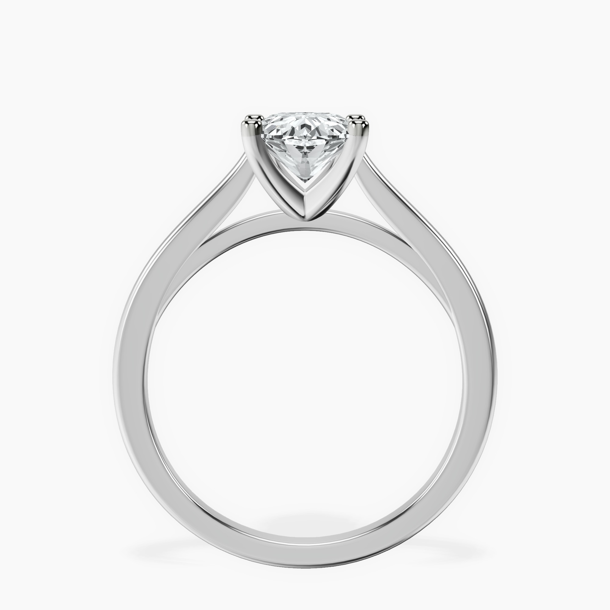 3.52 ct. oval Teagan Solitaire Ring in 10kt white gold side right image one