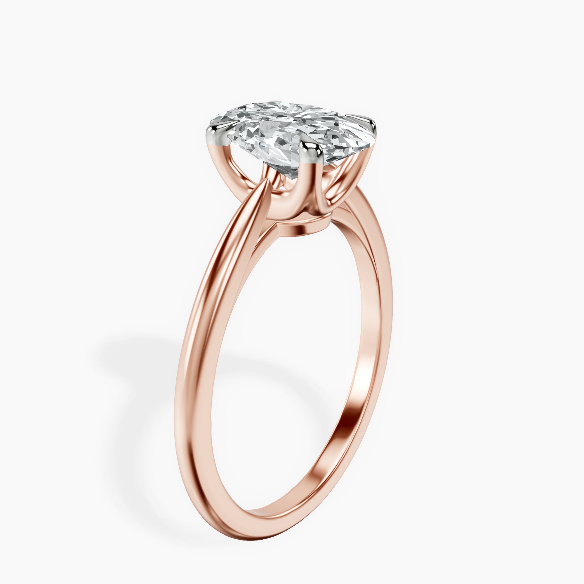 2.40 ct. oval Azalea Solitaire Ring in 14kt rose gold standing product image one