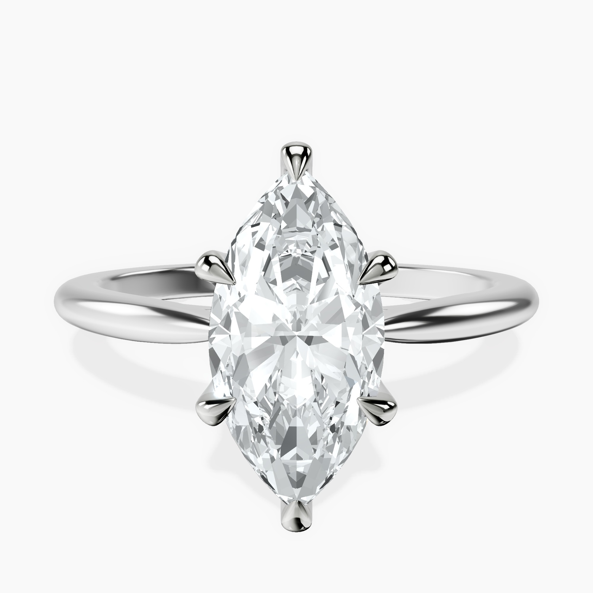 1.43 ct. marquise Azalea Solitaire Ring in 14kt white gold rtr top