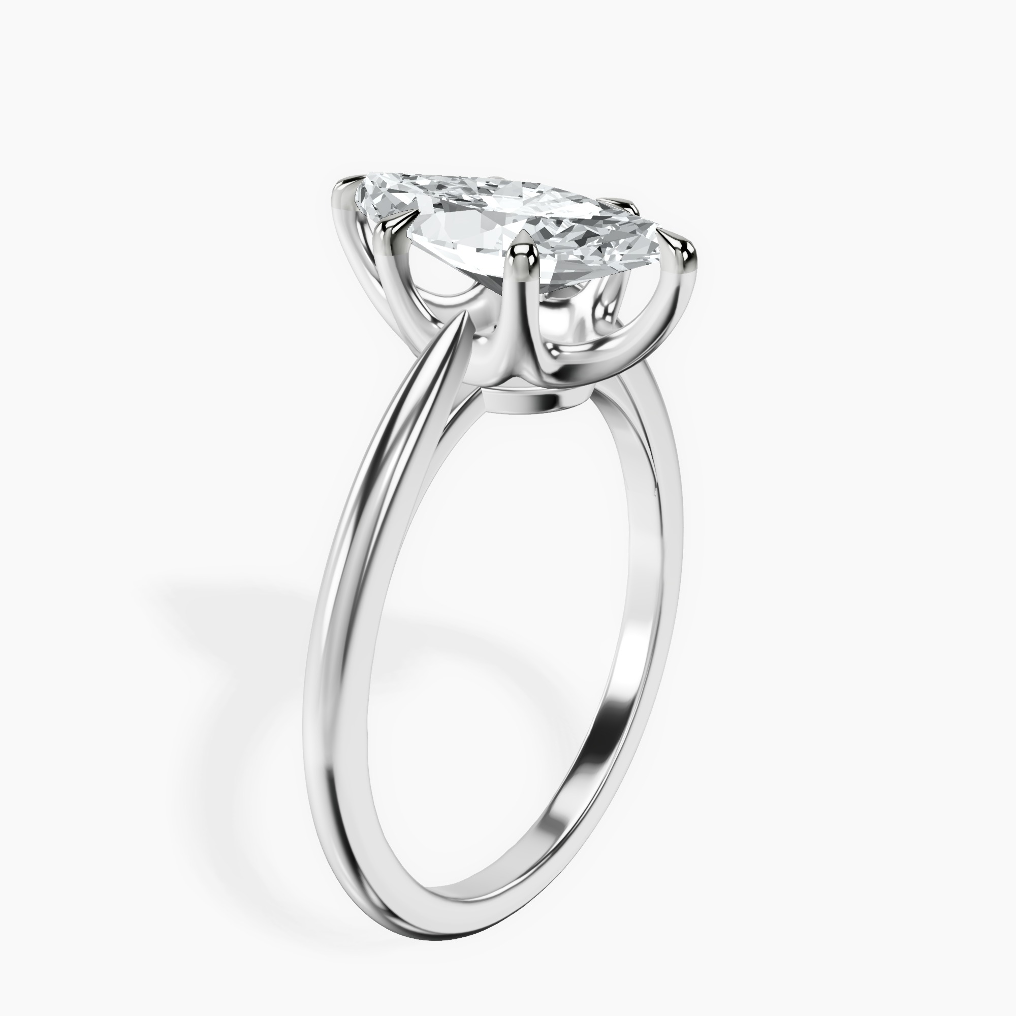 1.43 ct. marquise Azalea Solitaire Ring in 14kt white gold standing product image one