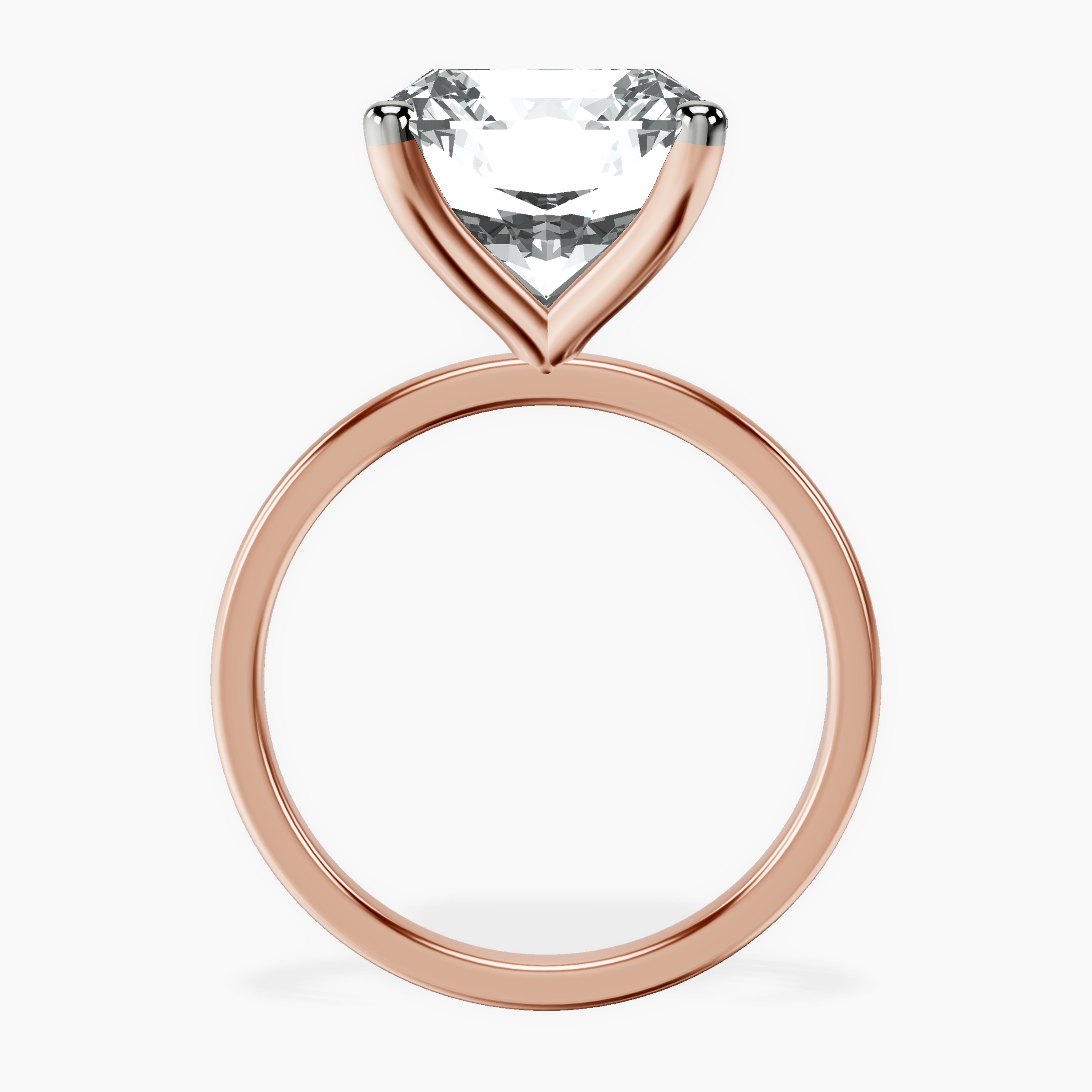 14kt Rose Gold Four Prong Solitaire 1.5mm Lab Diamond Ring side right image one