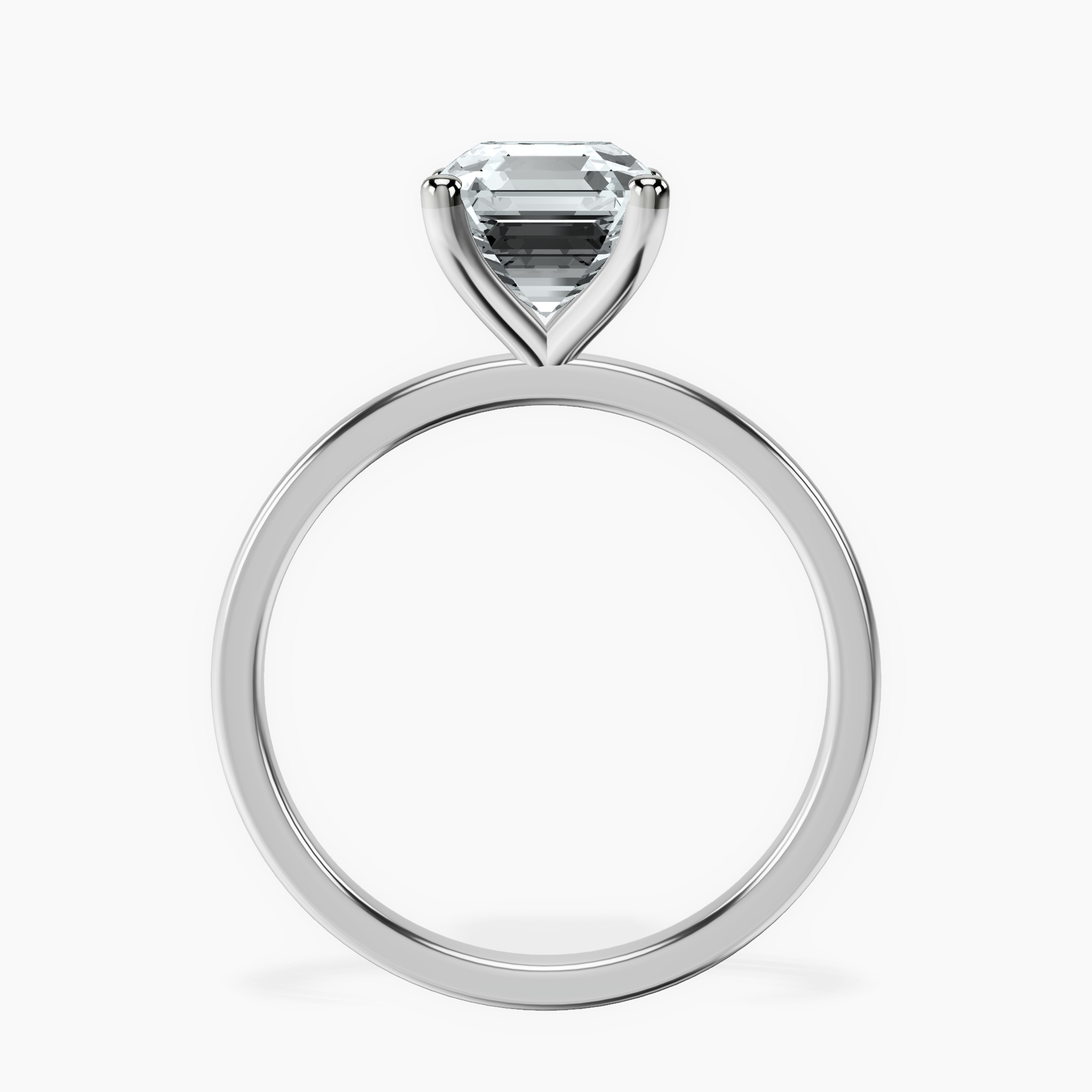 Platinum Four Prong Solitaire 1.5mm Lab Diamond Ring side right image one
