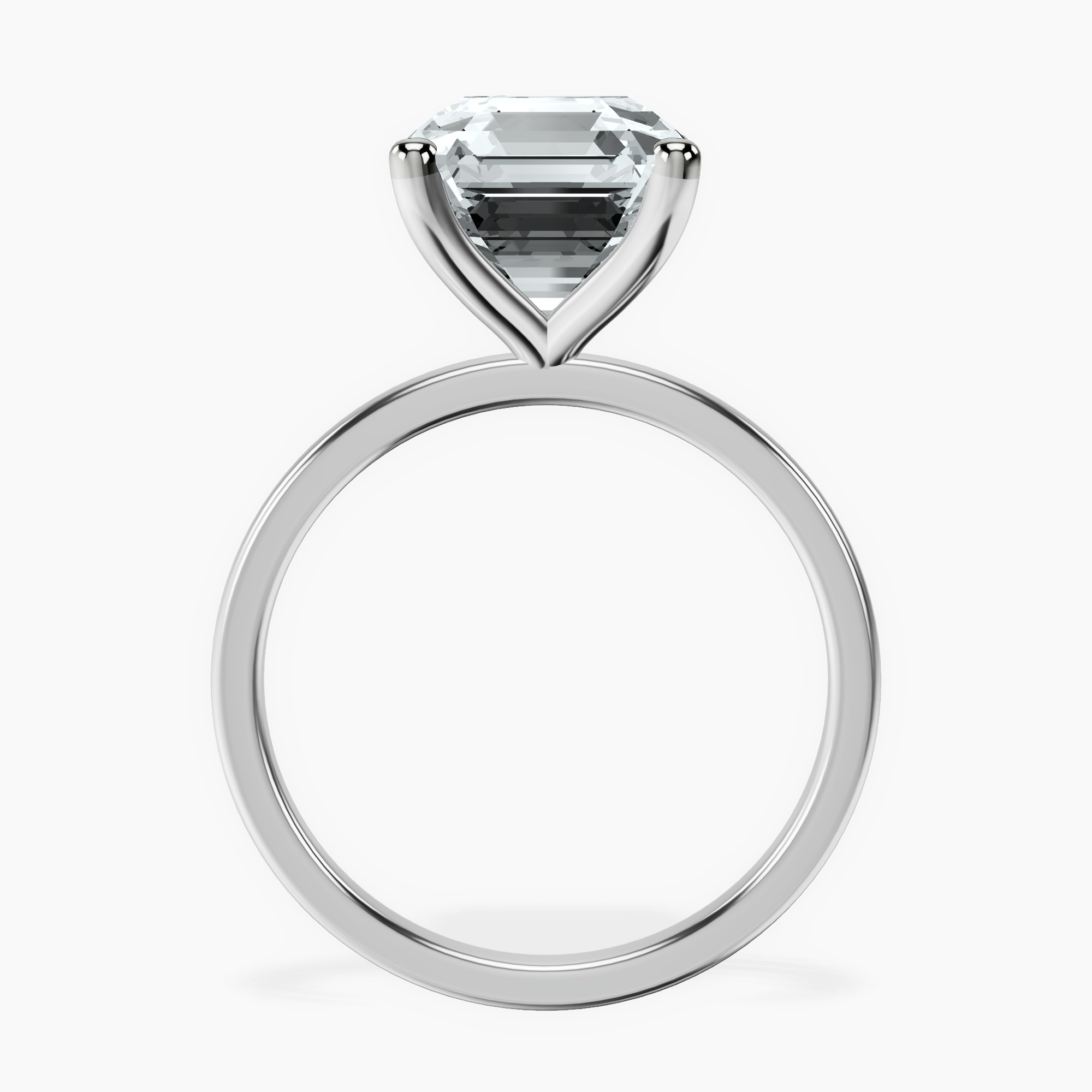 Platinum Four Prong Solitaire 1.5mm Lab Diamond Ring side right image one