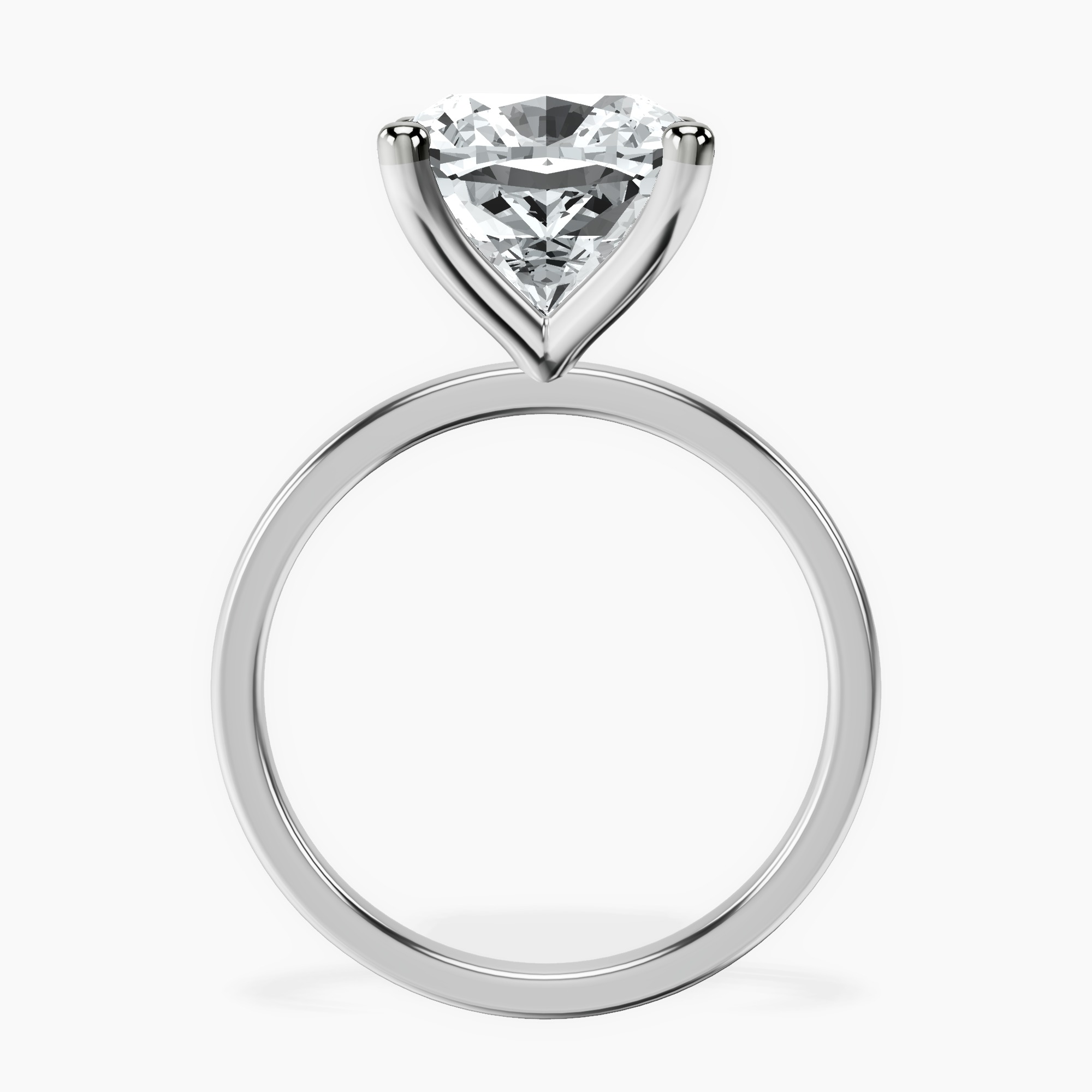 Platinum Four Prong Solitaire 1.5mm Lab Diamond Ring side right image one