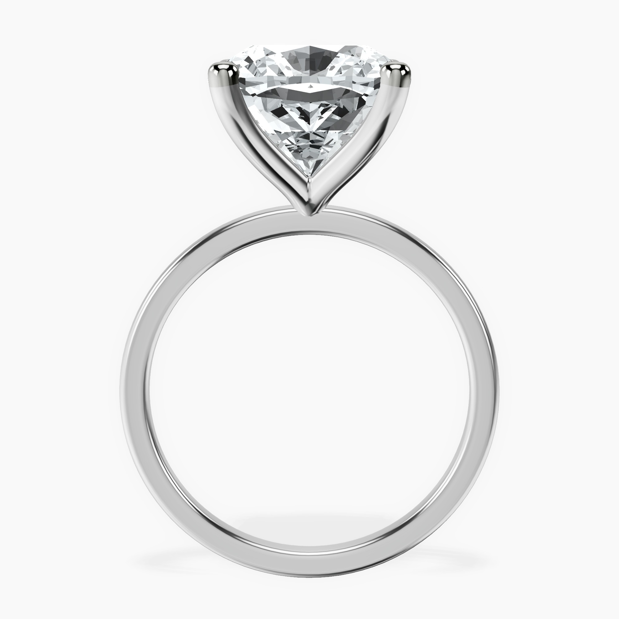 18kt White Gold Four Prong Solitaire 1.5mm Lab Diamond Ring side right image one