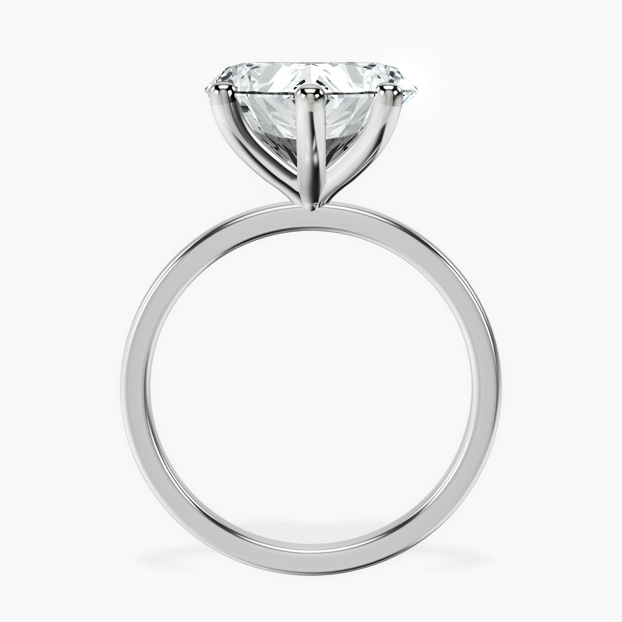 Platinum Four Prong Solitaire 1.5mm Lab Diamond Ring side right image one