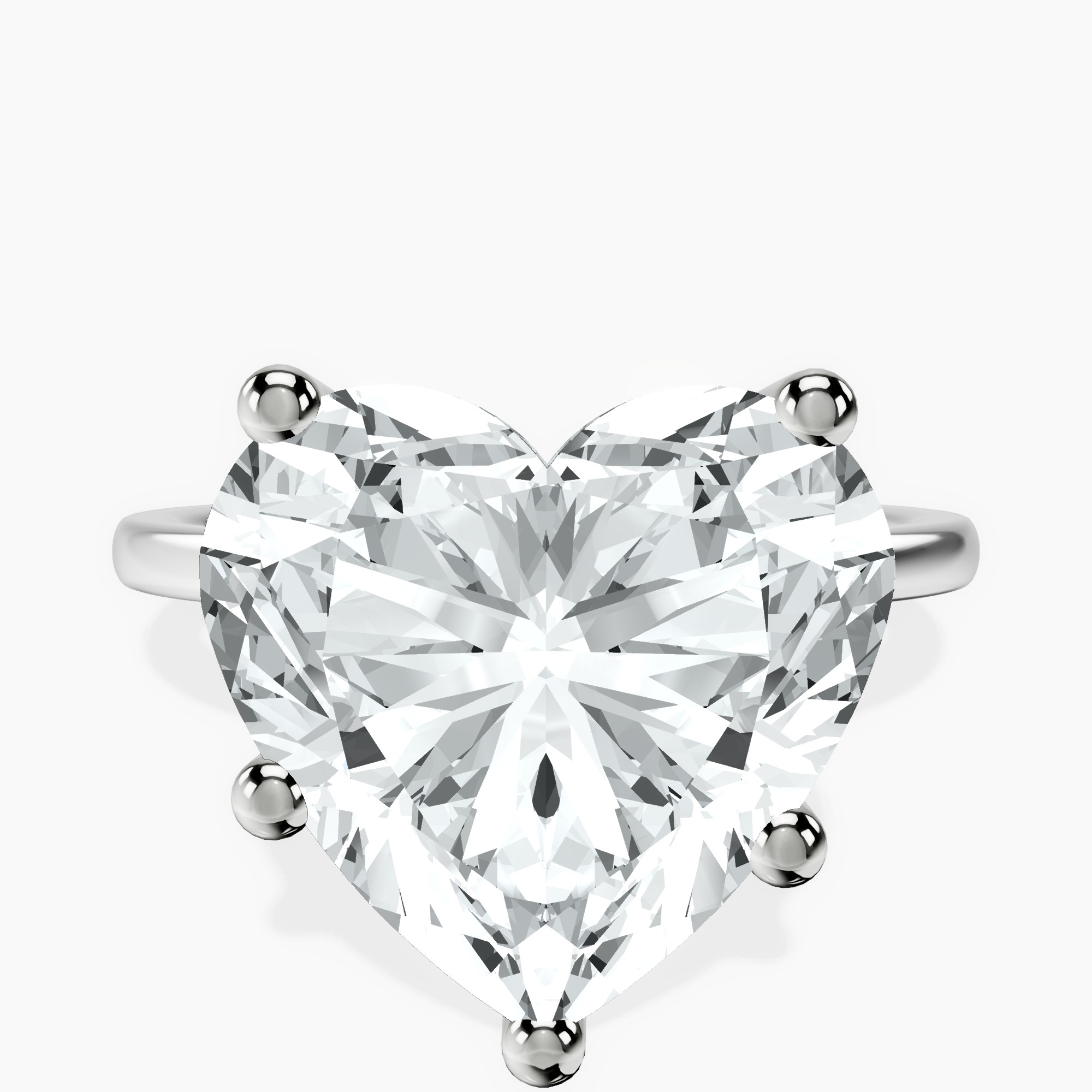 Platinum Four Prong Solitaire 1.5mm Lab Diamond Ring front image