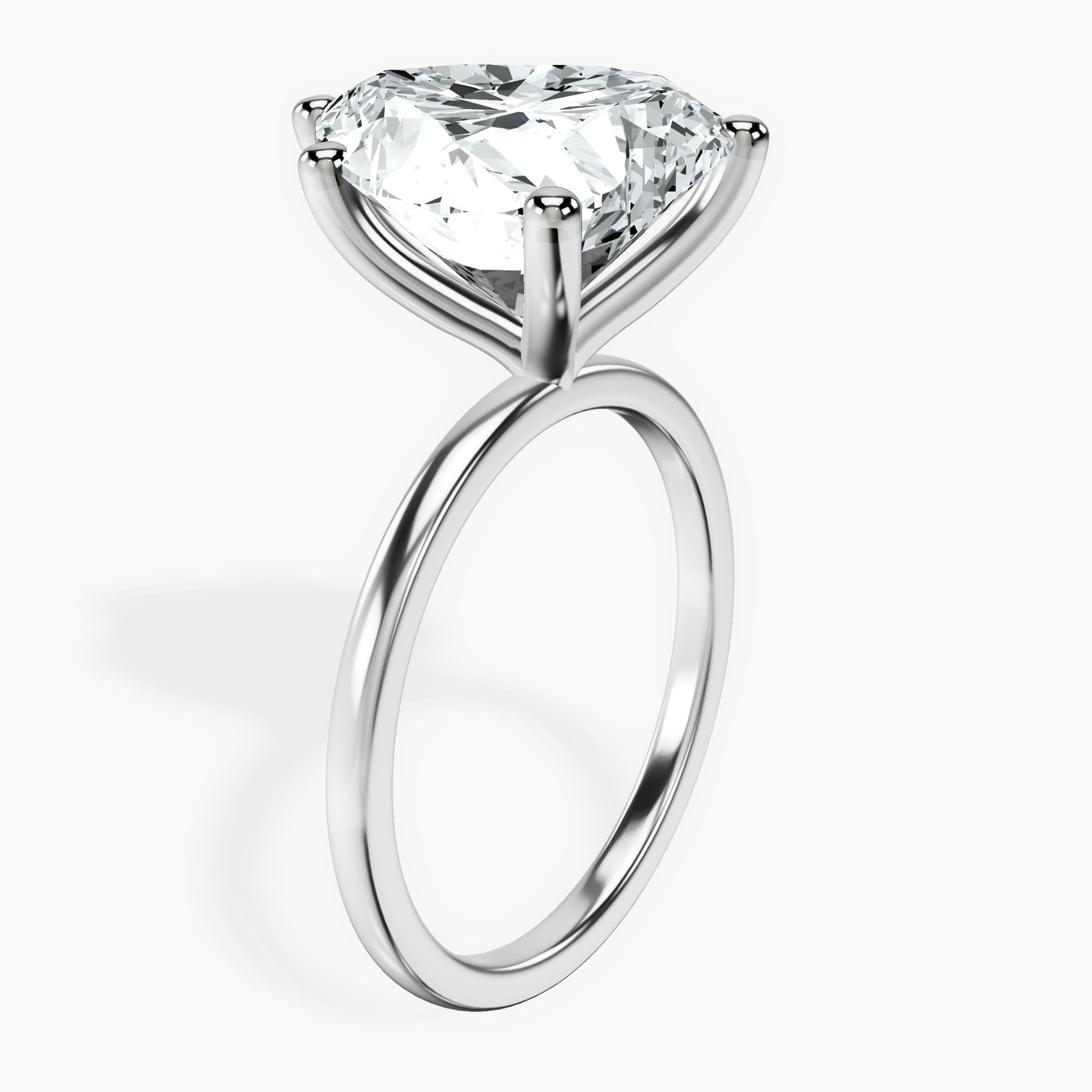 Platinum Four Prong Solitaire 1.5mm Lab Diamond Ring standing product image one