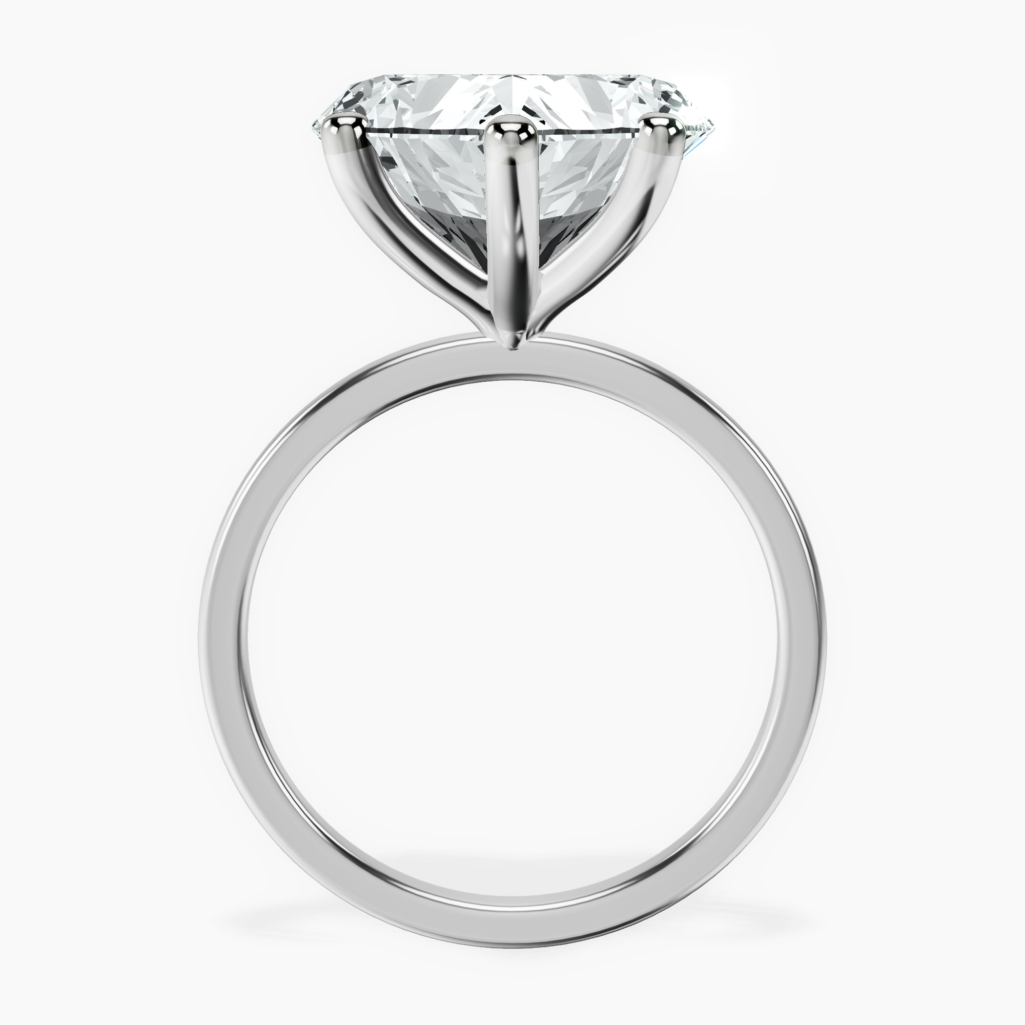 Platinum Four Prong Solitaire 1.5mm Lab Diamond Ring side right image one