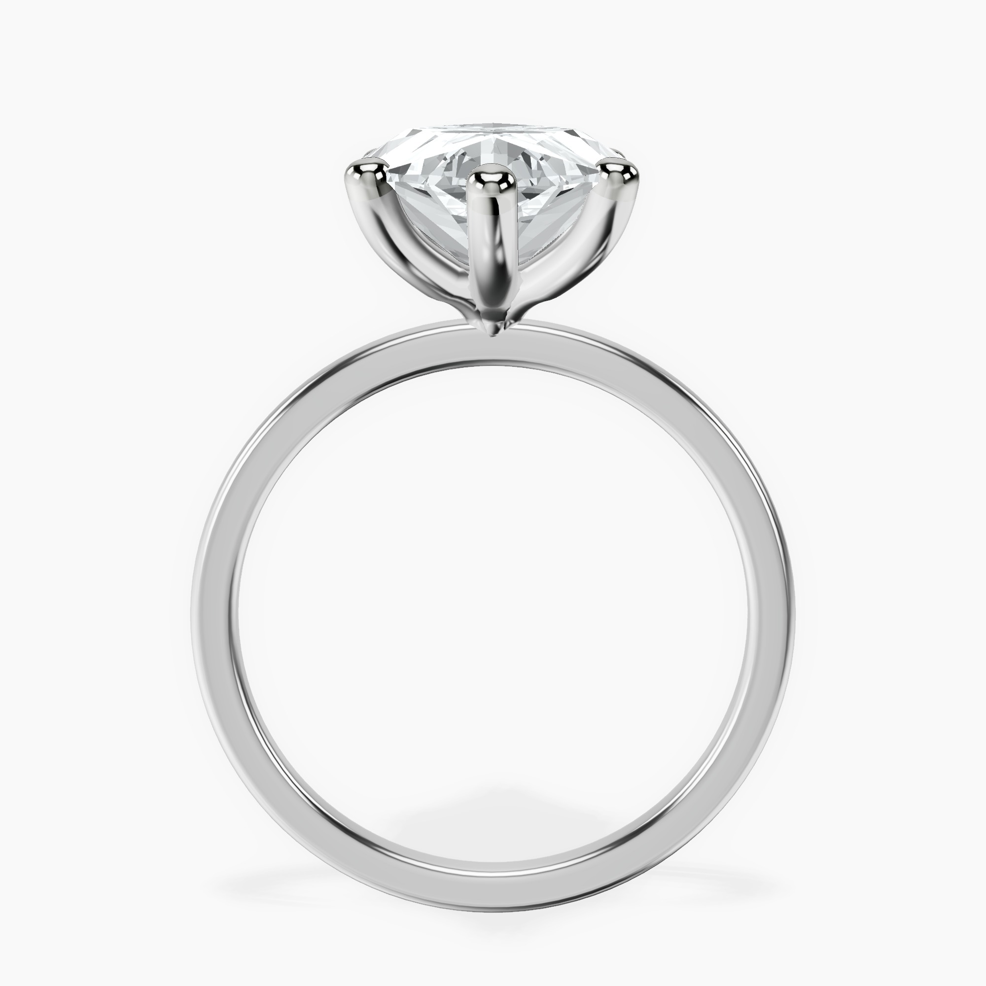 Platinum Four Prong Solitaire 1.5mm Lab Diamond Ring side right image one