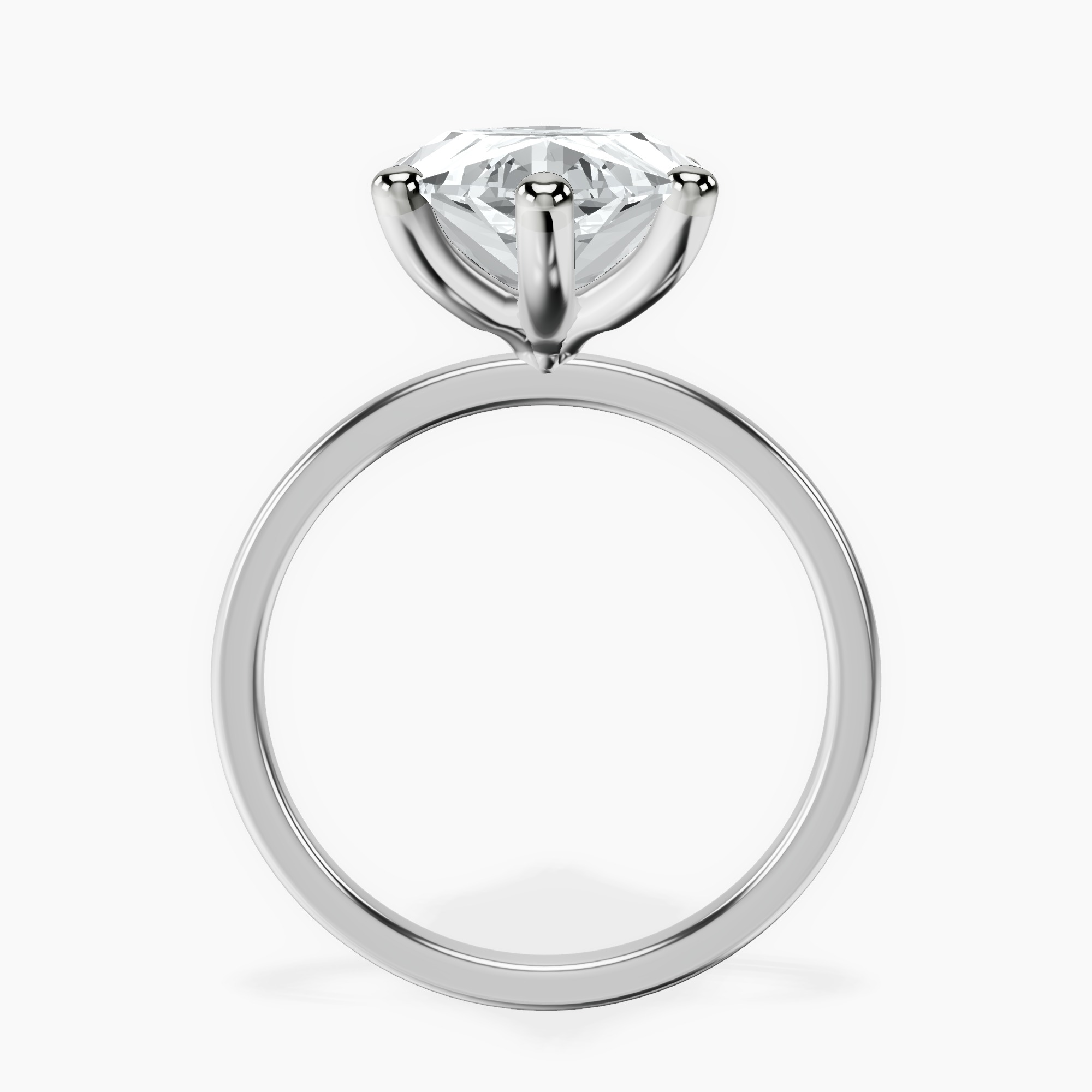 Platinum Four Prong Solitaire 1.5mm Lab Diamond Ring side right image one