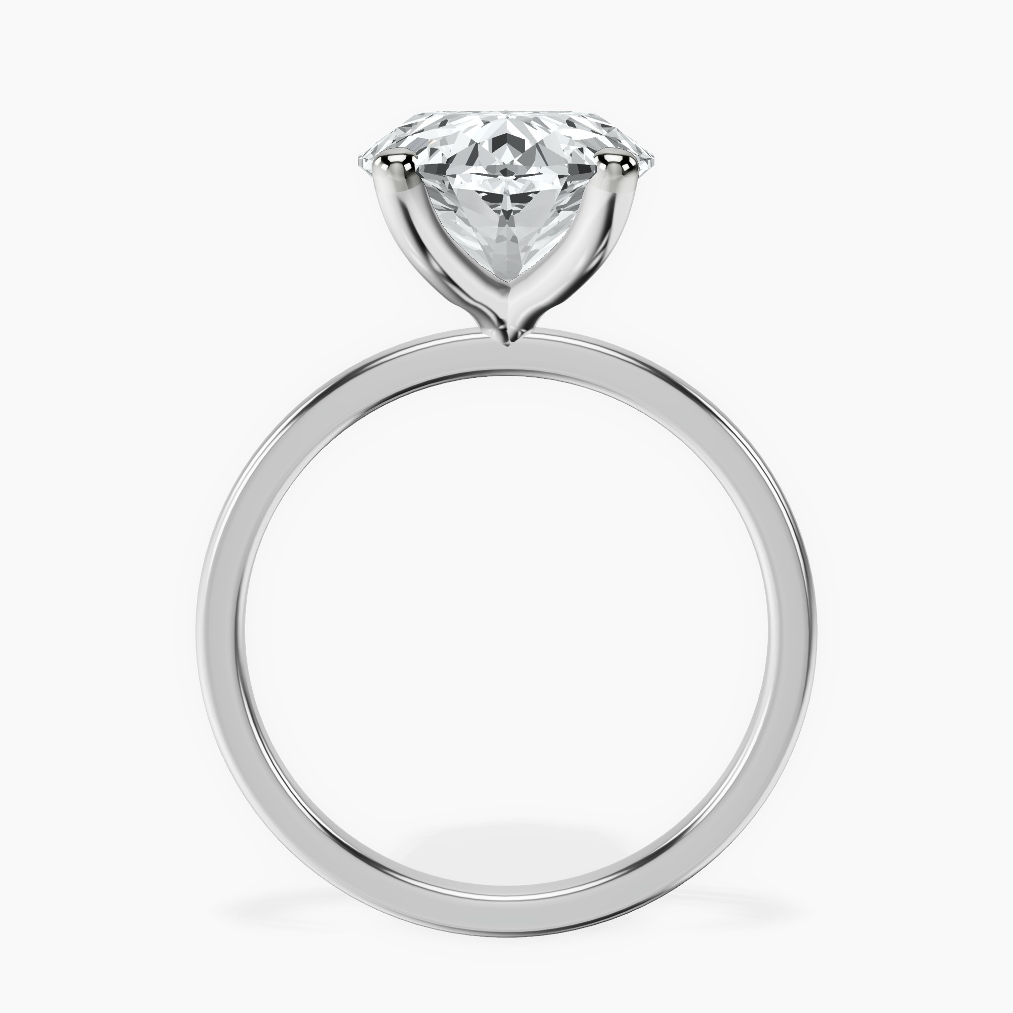 Platinum Four Prong Solitaire 1.5mm Lab Diamond Ring side right image one