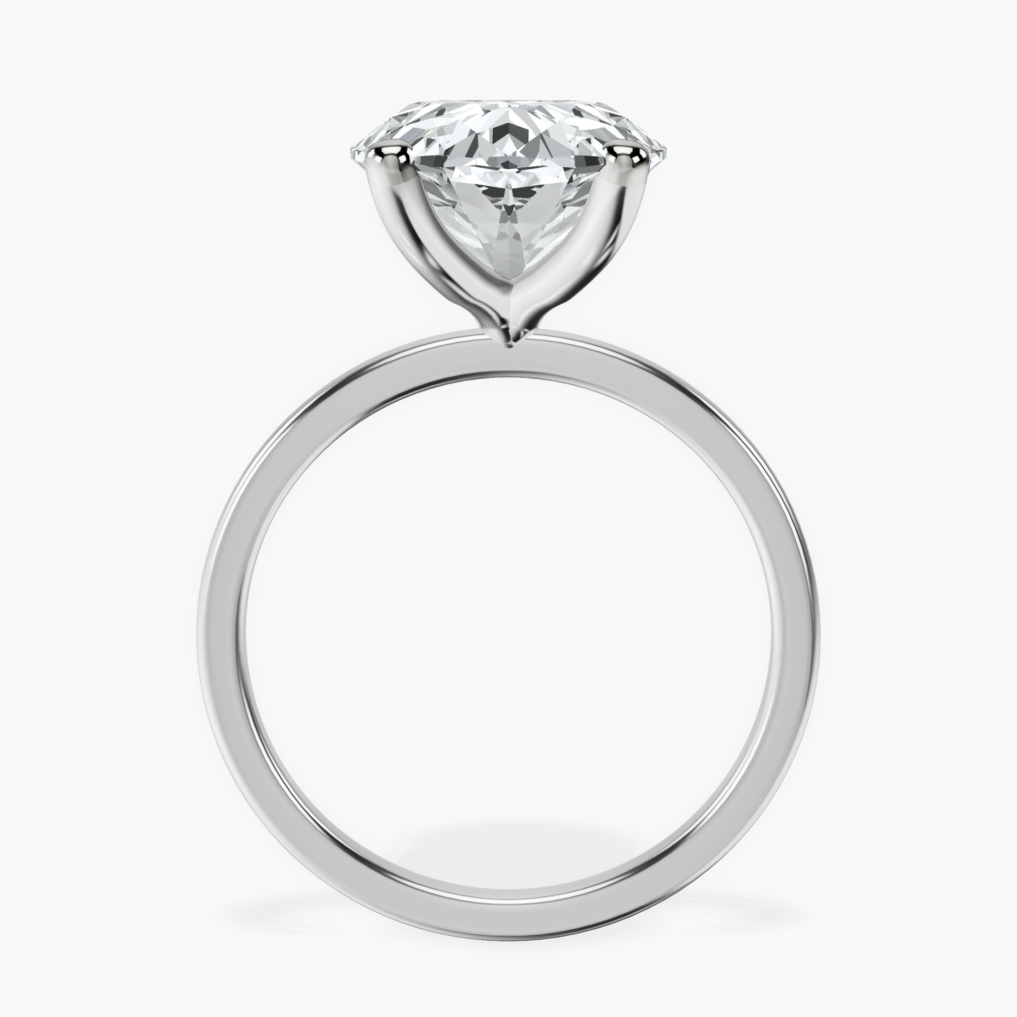 Platinum Four Prong Solitaire 1.5mm Lab Diamond Ring side right image one