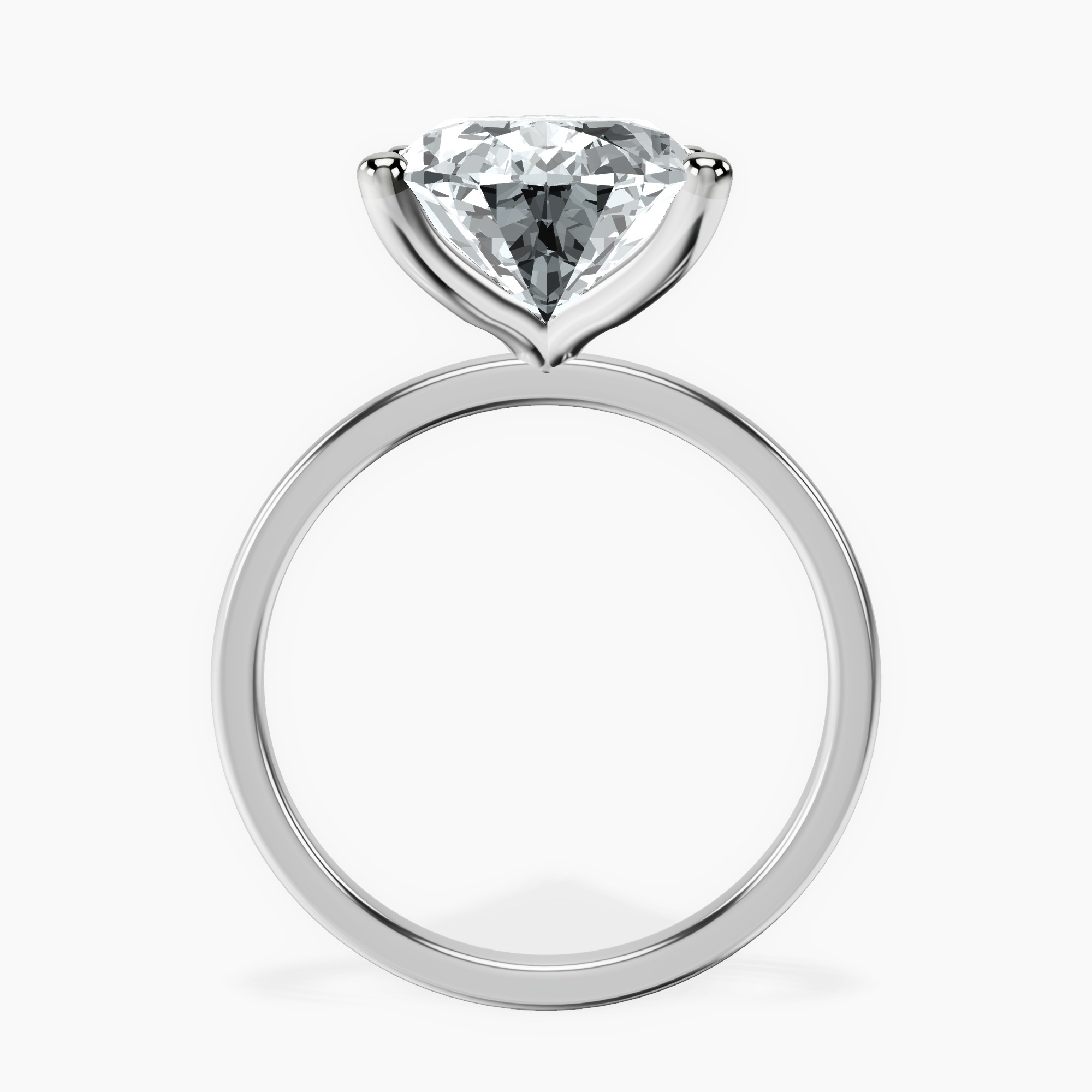 Platinum Four Prong Solitaire 1.5mm Lab Diamond Ring side right image one