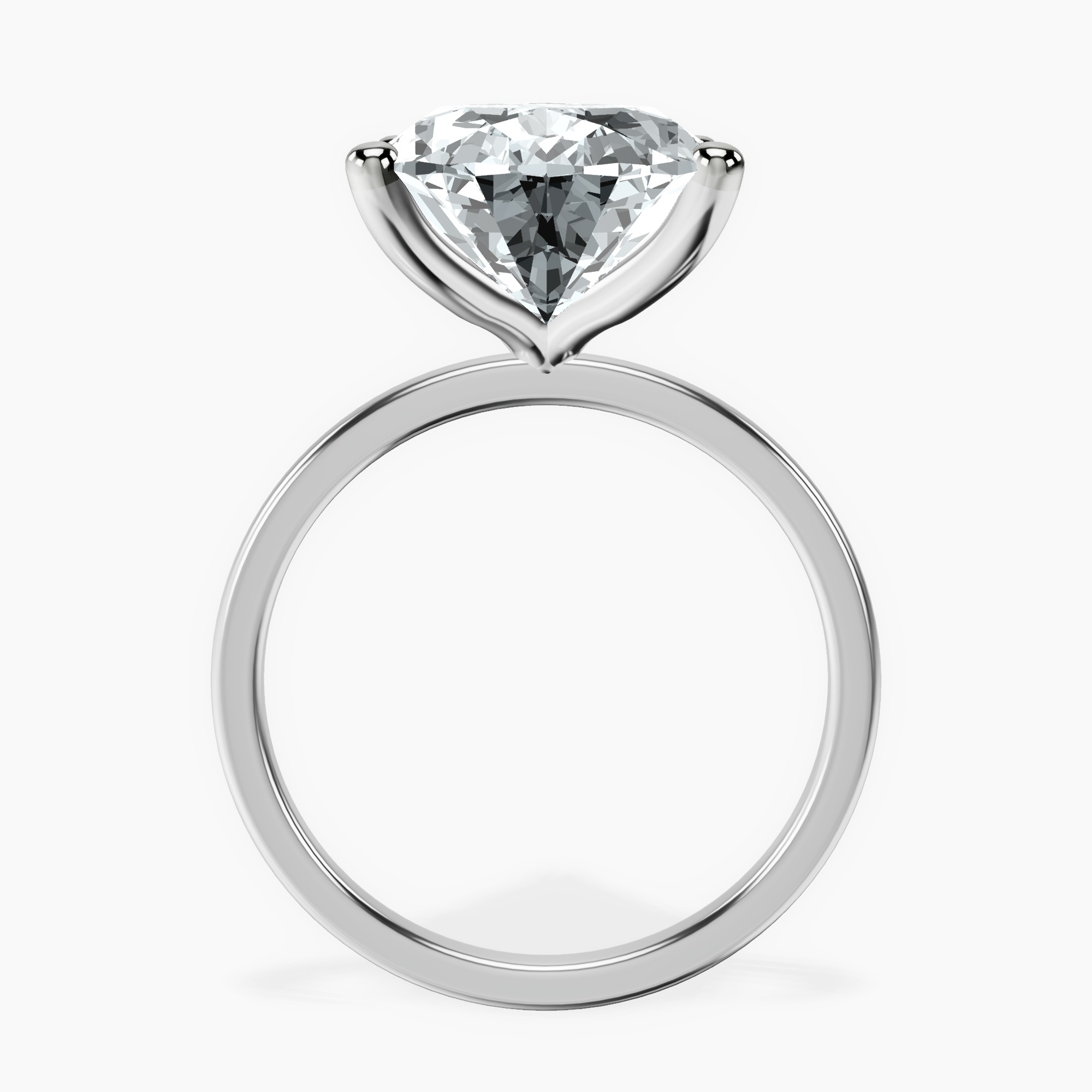 Platinum Four Prong Solitaire 1.5mm Lab Diamond Ring side right image one