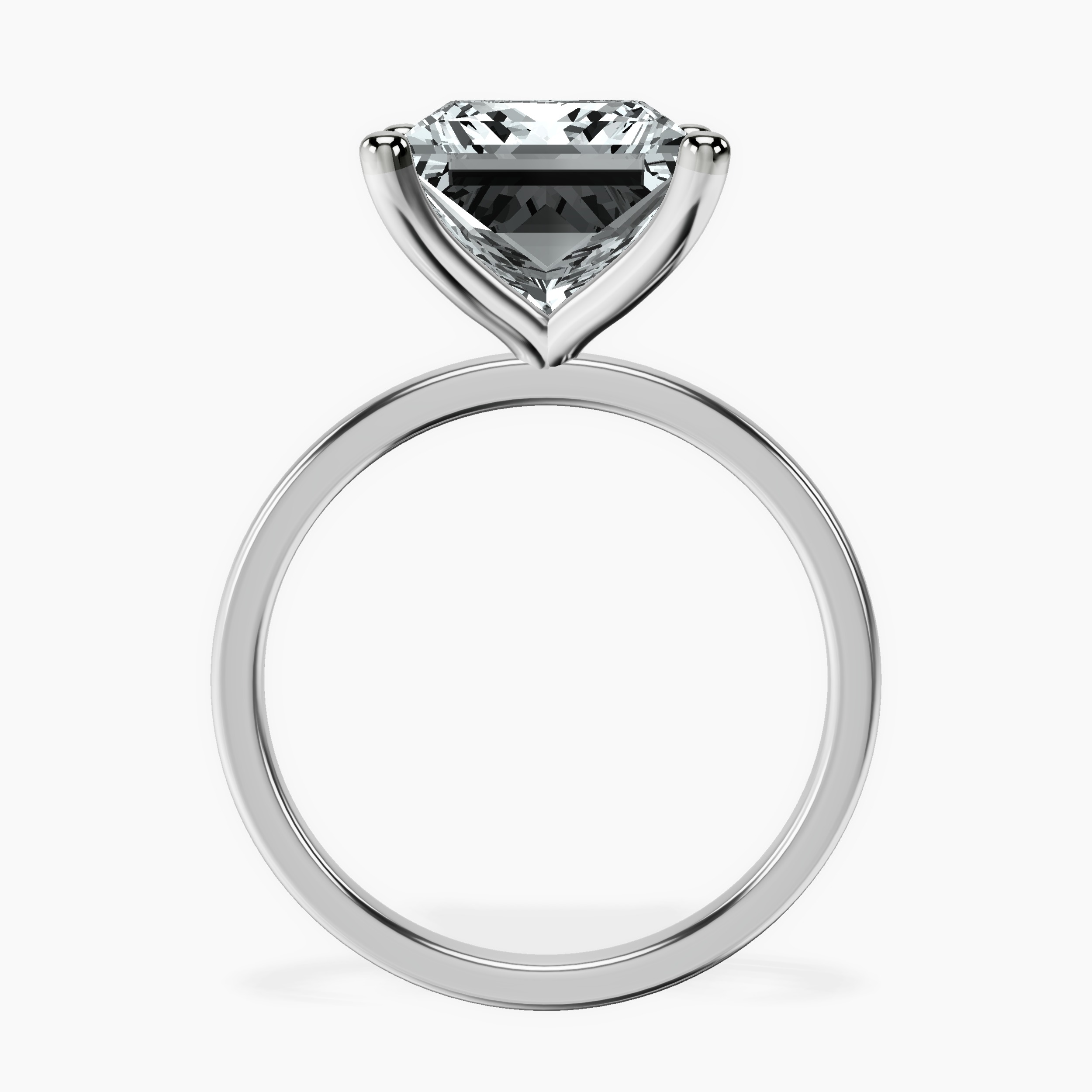 Platinum Four Prong Solitaire 1.5mm Lab Diamond Ring side right image one
