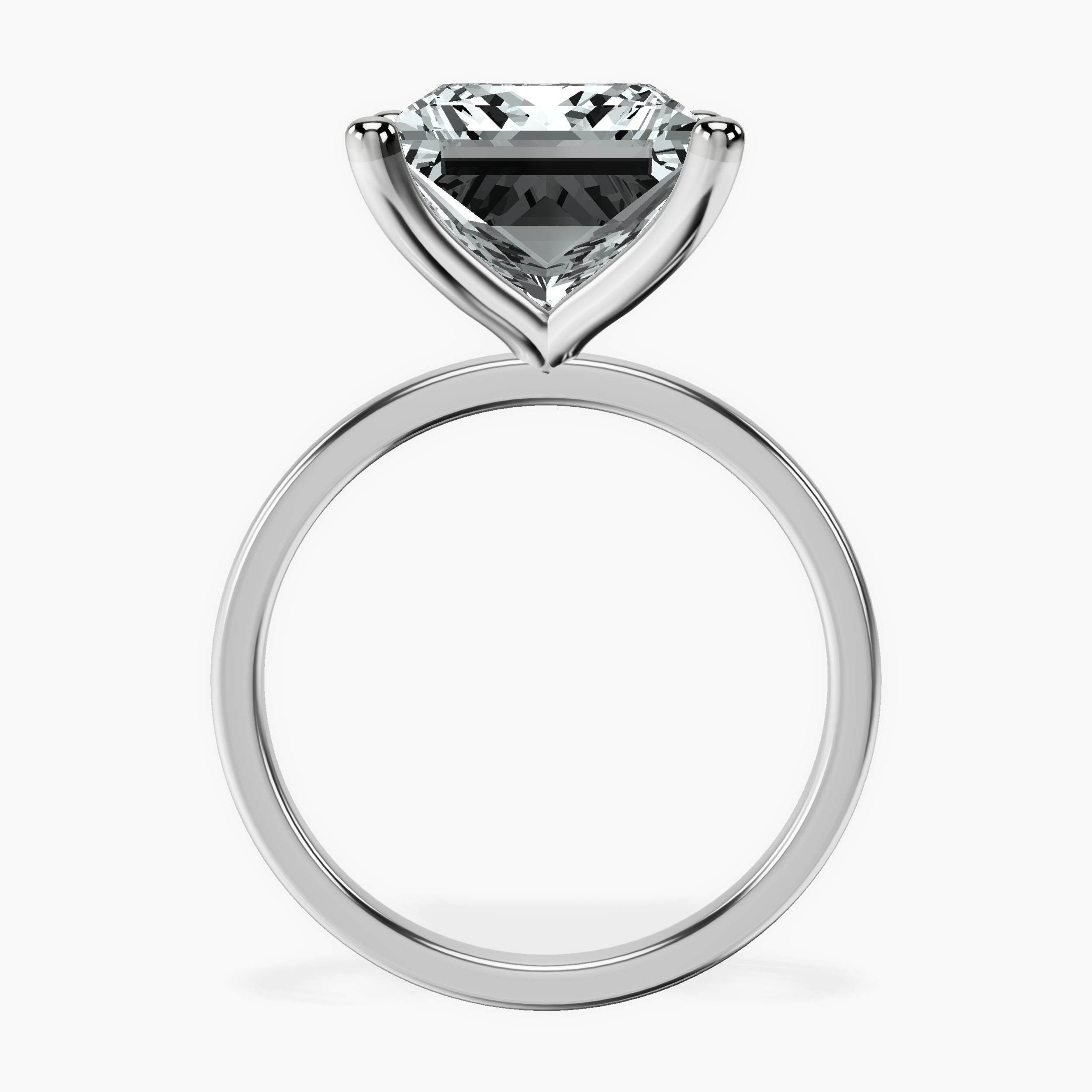 Platinum Four Prong Solitaire 1.5mm Lab Diamond Ring side right image one