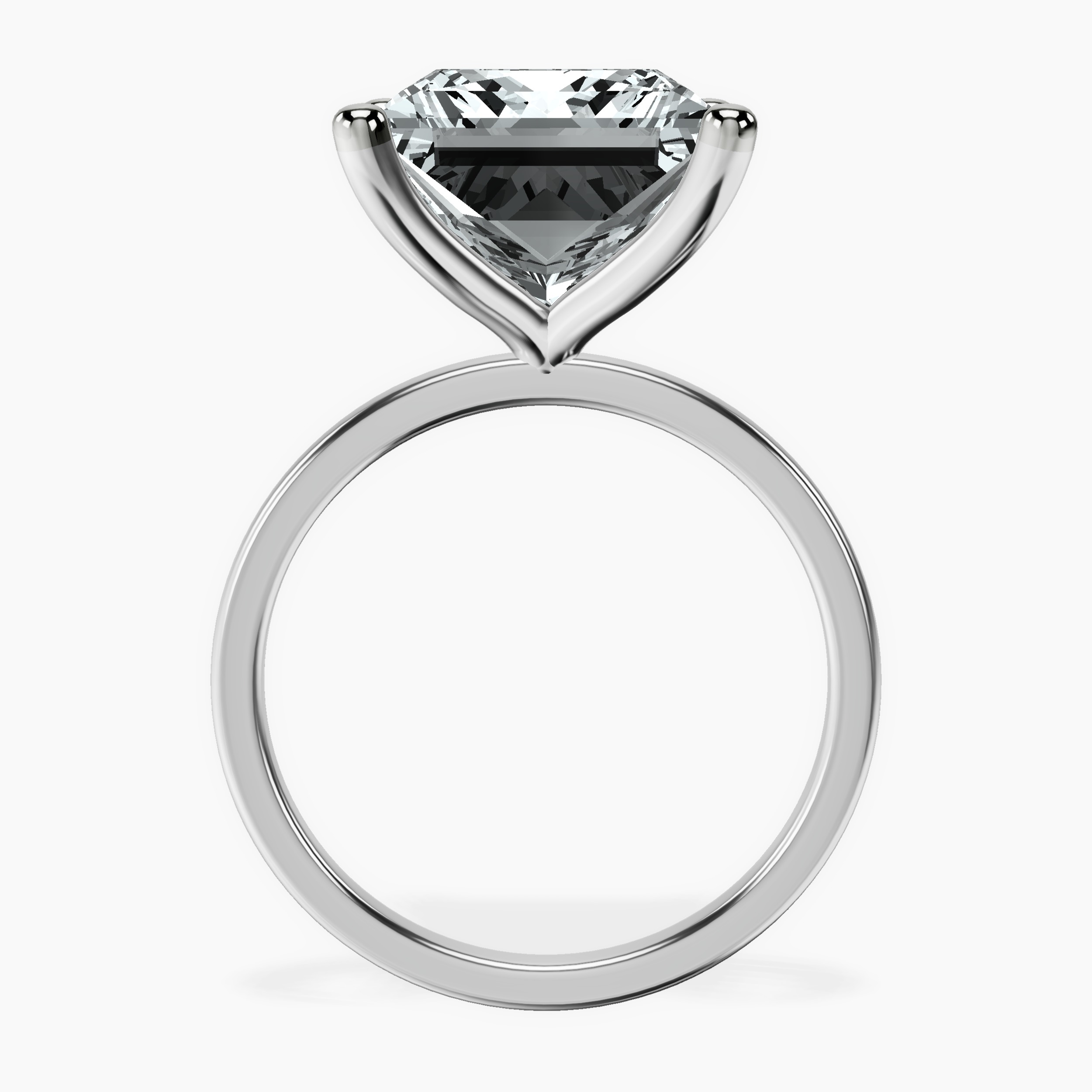 Platinum Four Prong Solitaire 1.5mm Lab Diamond Ring side right image one