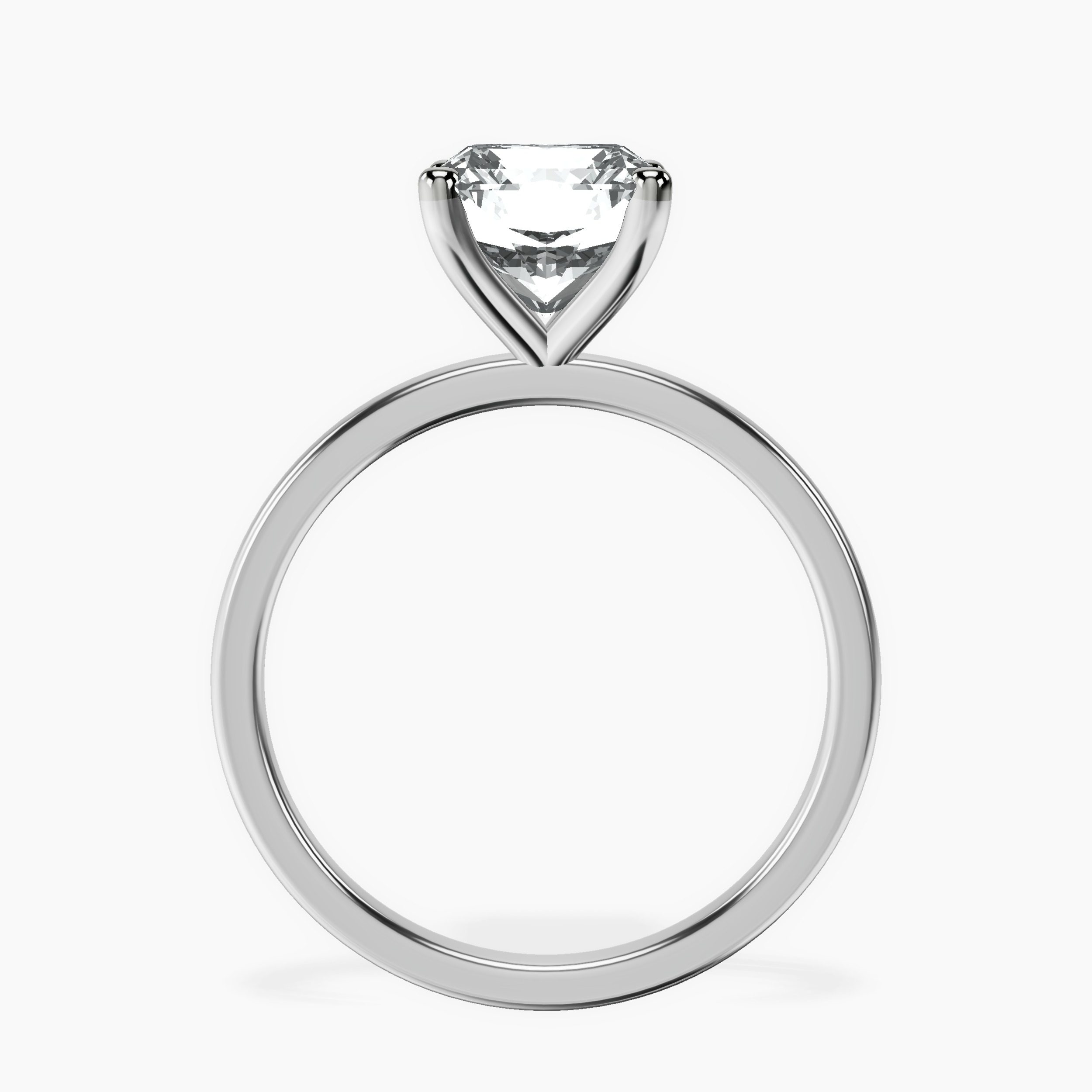 10kt White Gold Four Prong Solitaire 1.5mm Lab Diamond Ring side right image one