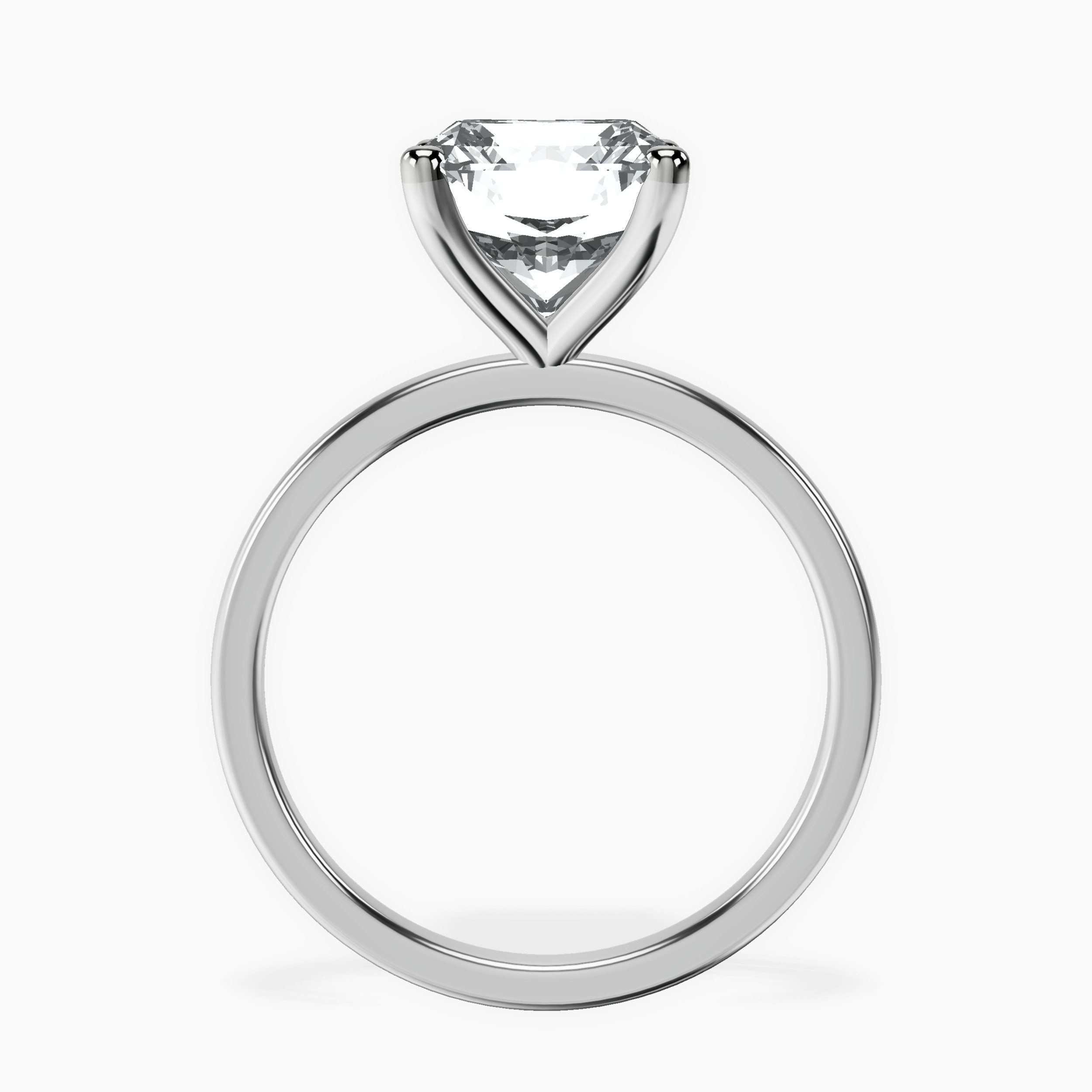 Platinum Four Prong Solitaire 1.5mm Lab Diamond Ring side right image one