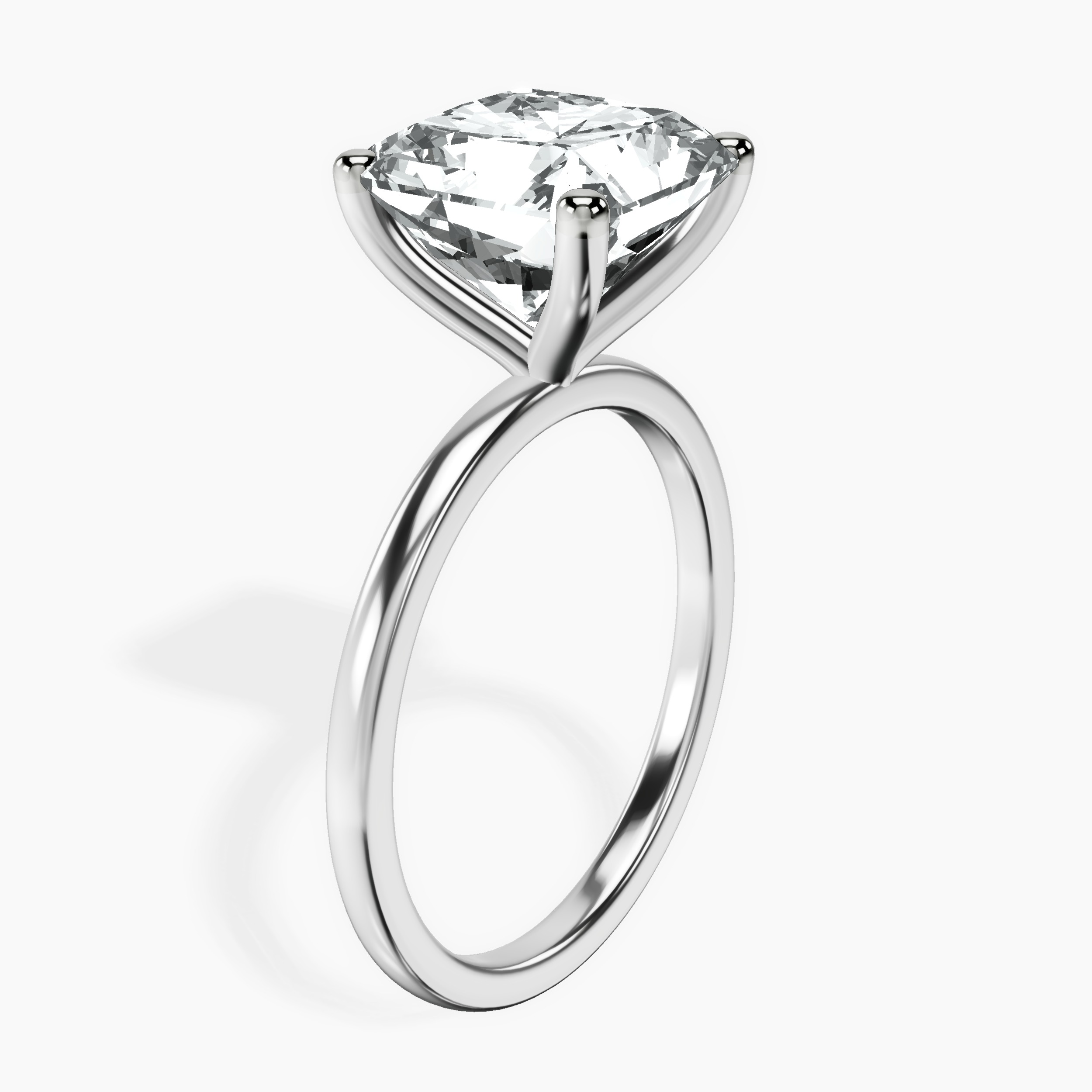 Platinum Four Prong Solitaire 1.5mm Lab Diamond Ring standing product image one