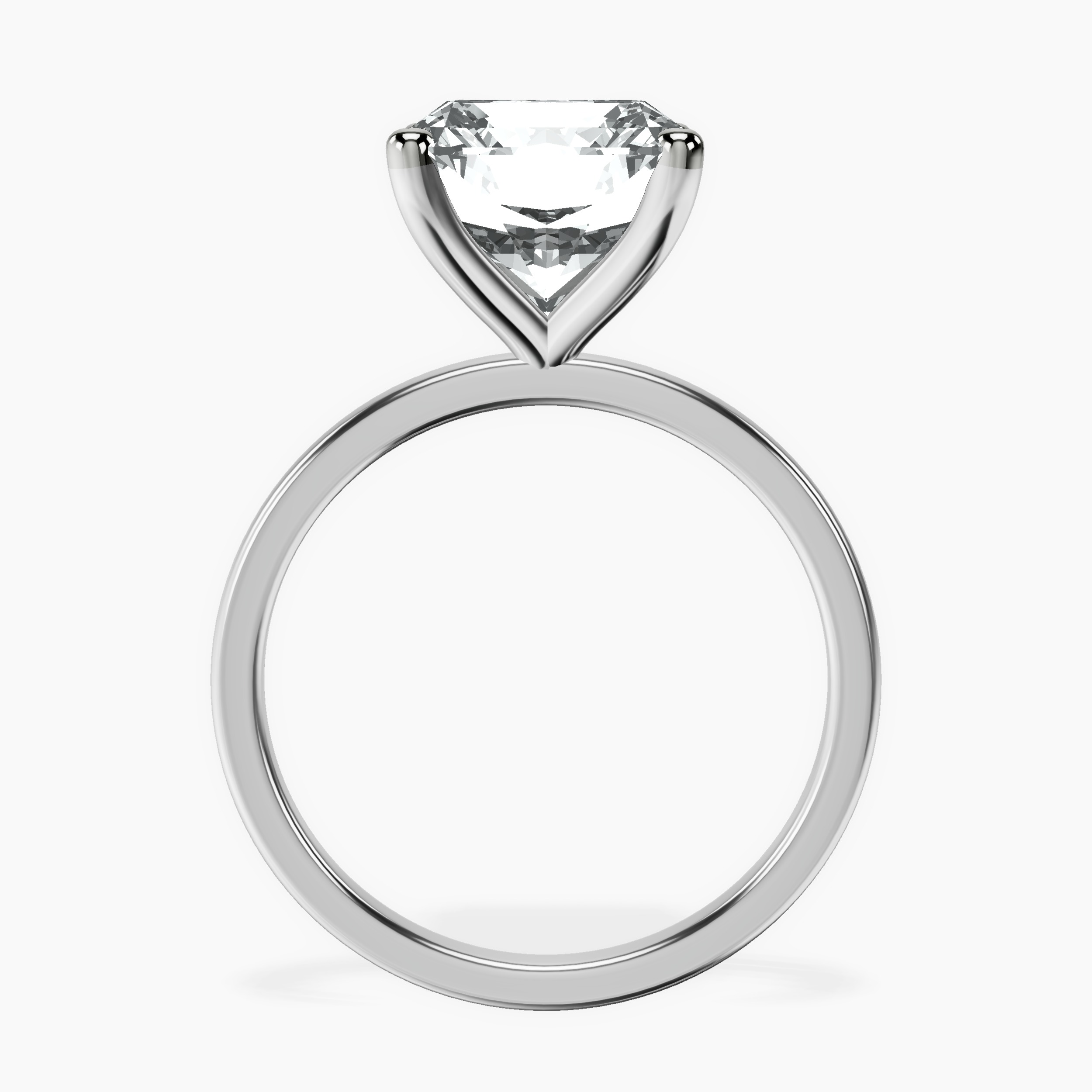 Platinum Four Prong Solitaire 1.5mm Lab Diamond Ring side right image one