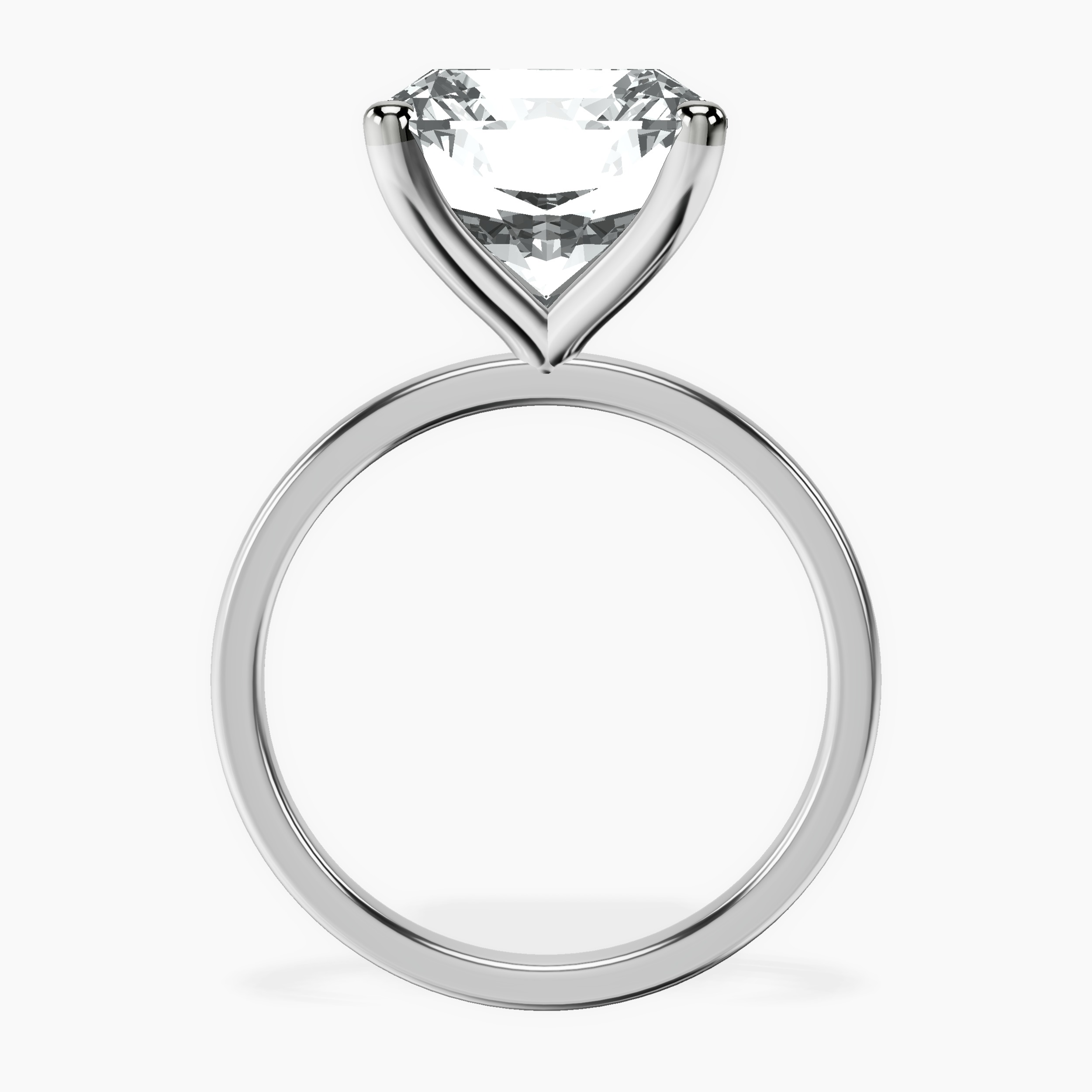 Platinum Four Prong Solitaire 1.5mm Lab Diamond Ring side right image one