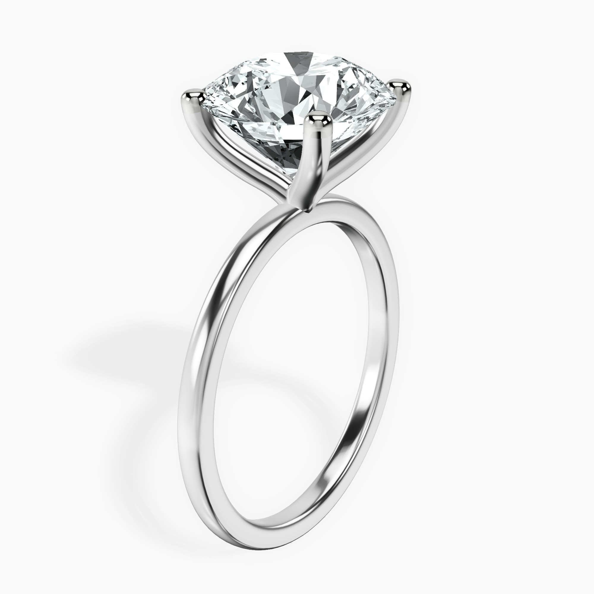 Platinum Four Prong Solitaire 1.5mm Lab Diamond Ring standing product image one