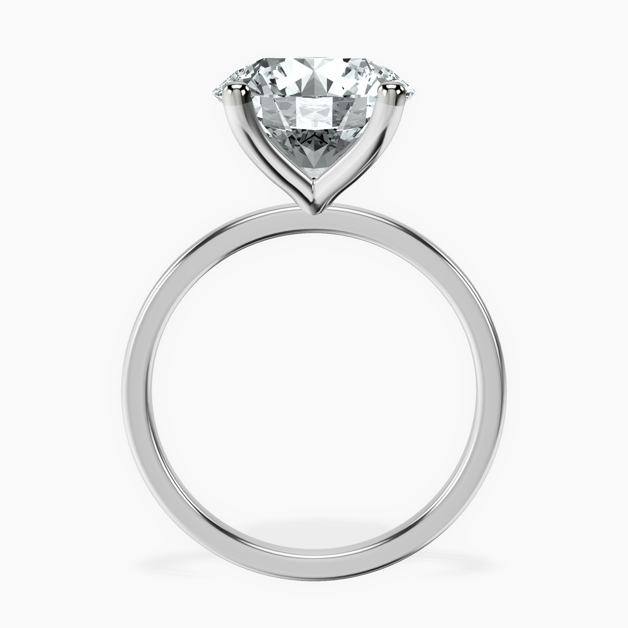 Platinum Four Prong Solitaire 1.5mm Lab Diamond Ring side right image one