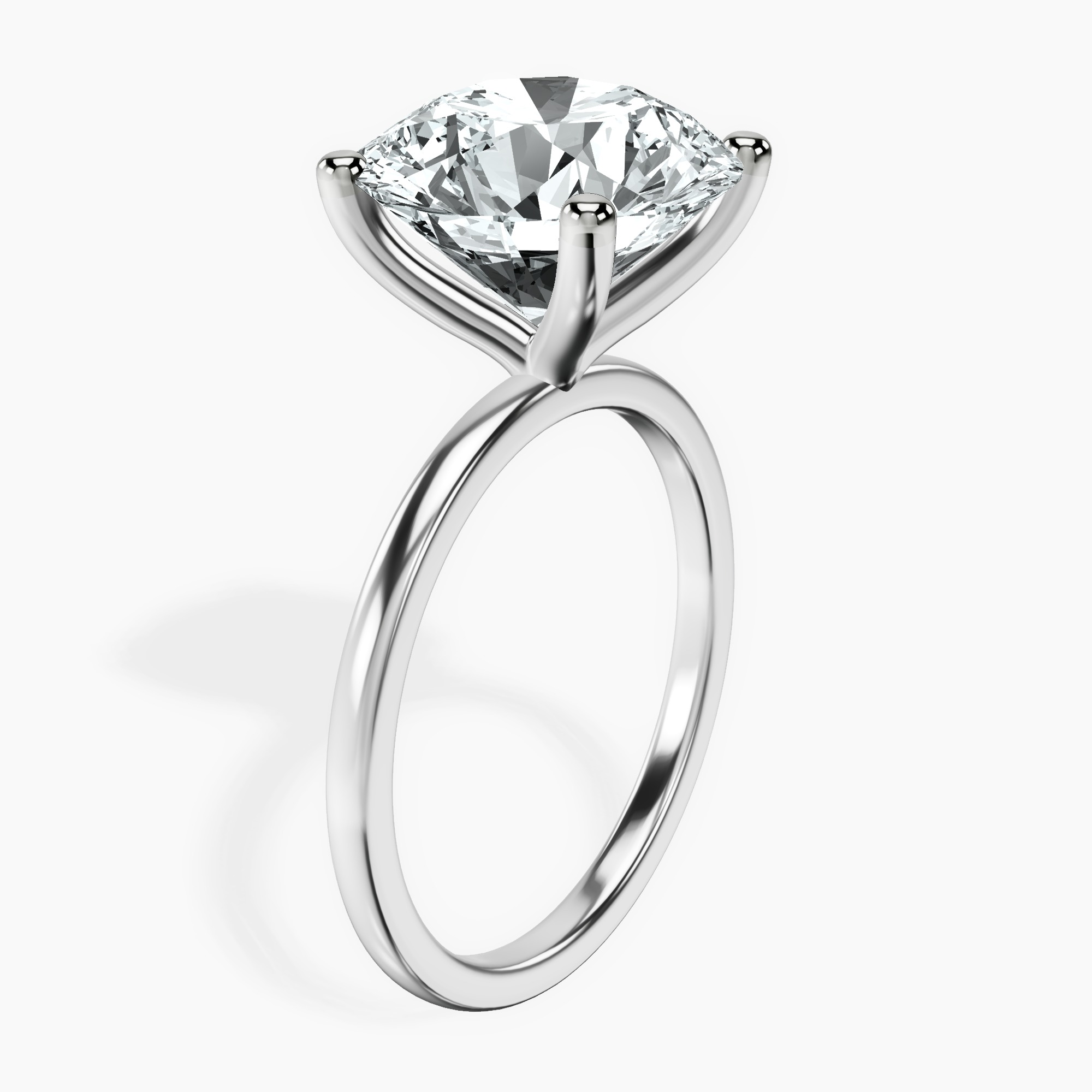 Platinum Four Prong Solitaire 1.5mm Lab Diamond Ring standing product image one