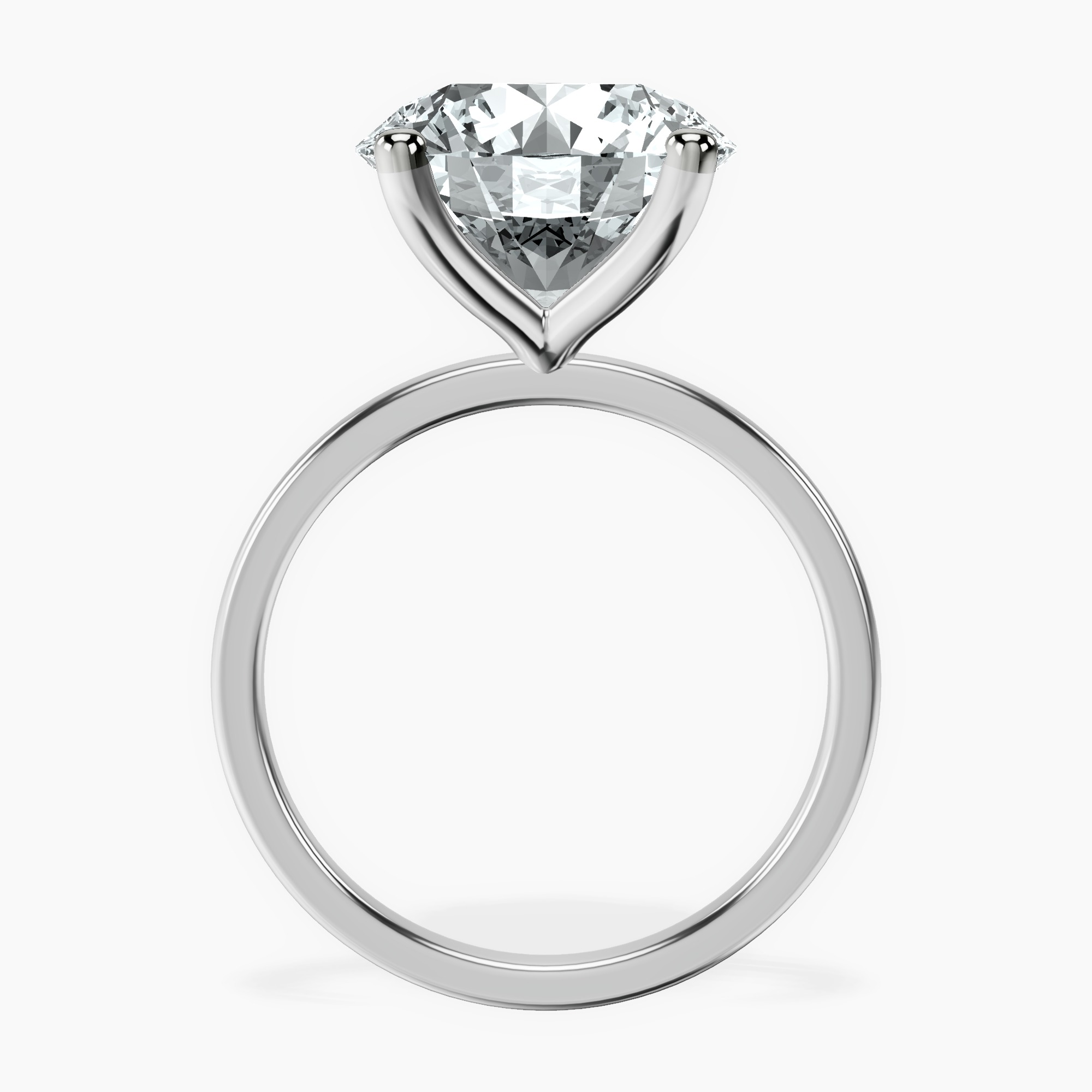 Platinum Four Prong Solitaire 1.5mm Lab Diamond Ring side right image one
