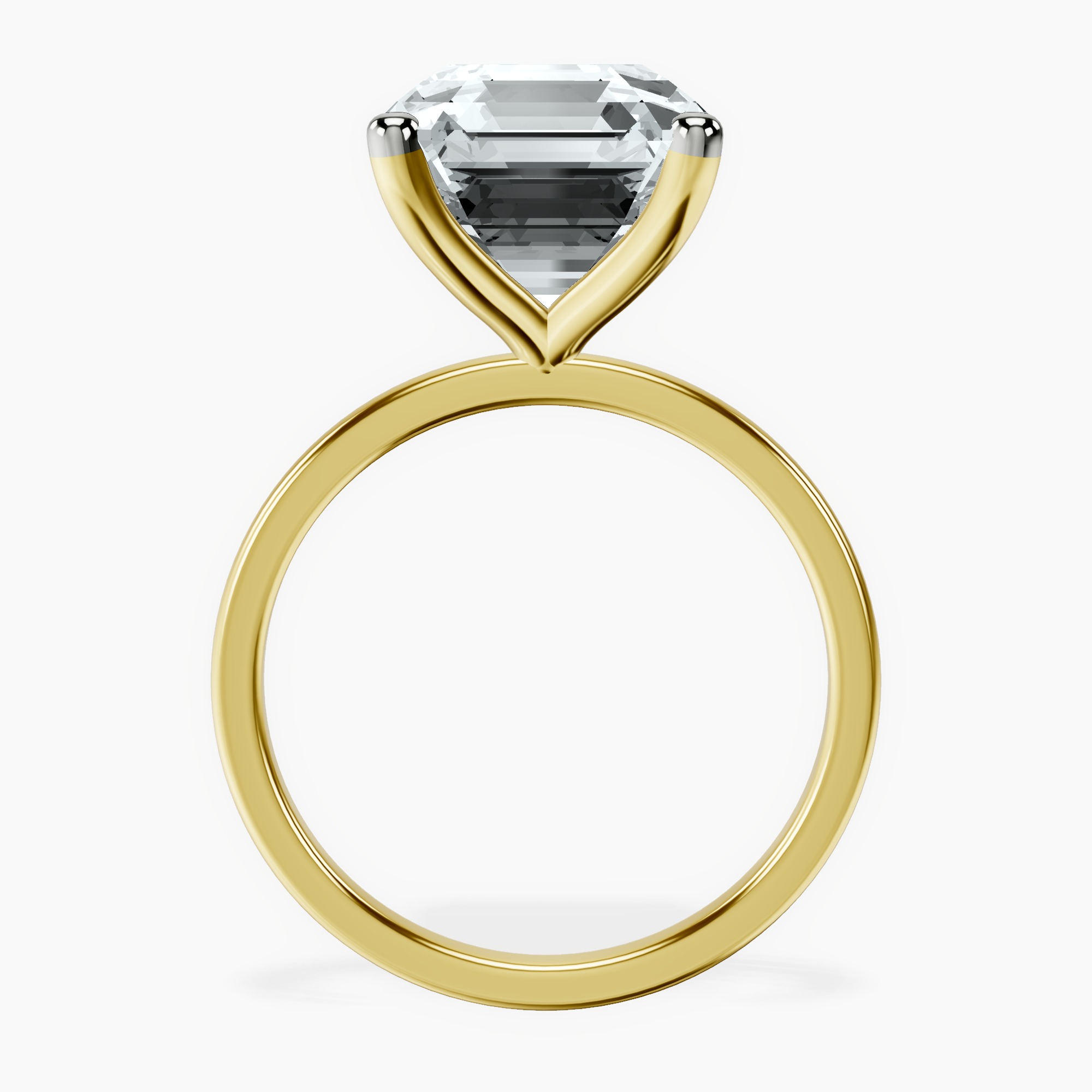 14kt Yellow Gold Four Prong Solitaire 1.5mm Lab Diamond Ring side right image one