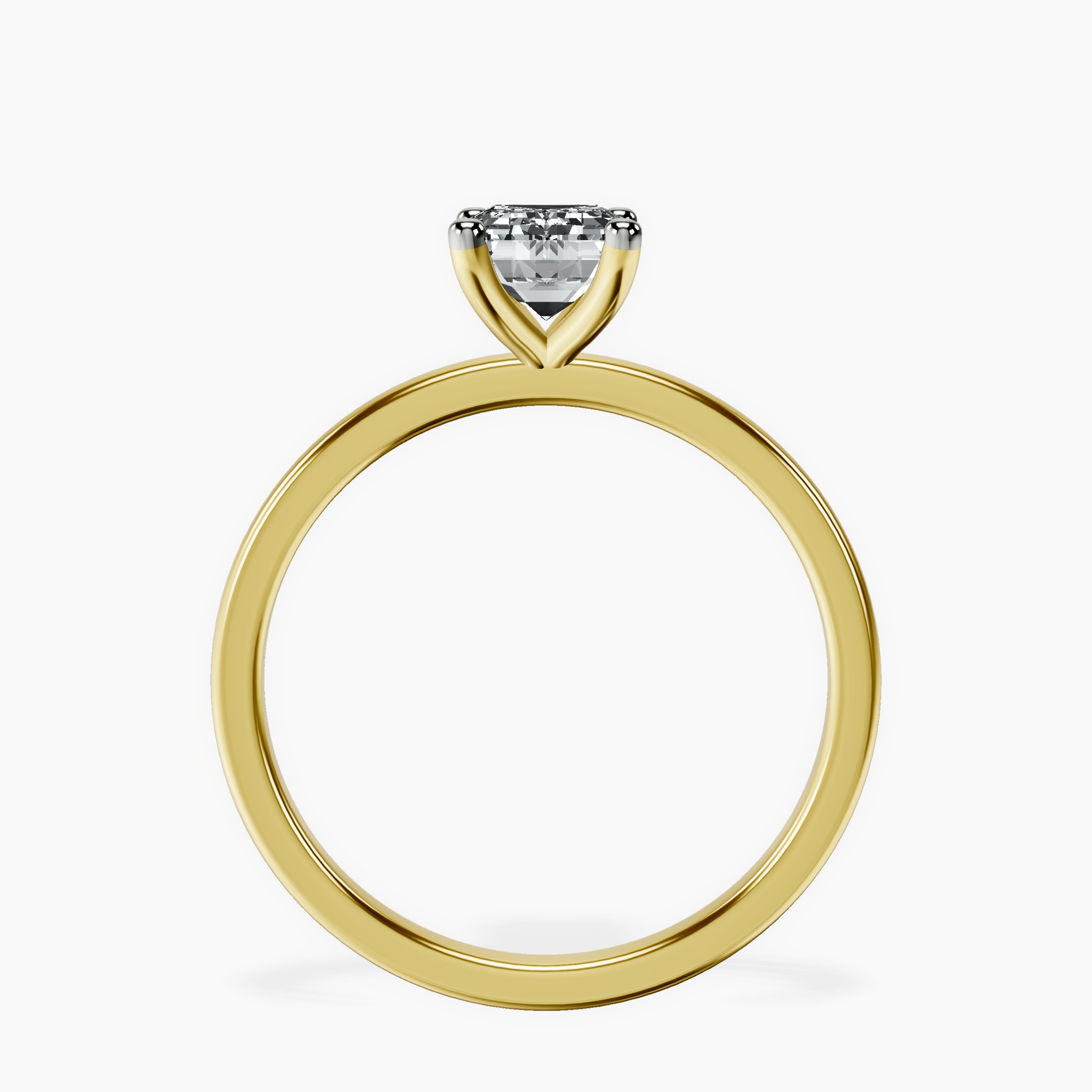 14kt Yellow Gold Four Prong Solitaire 1.5mm Lab Diamond Ring side right image one