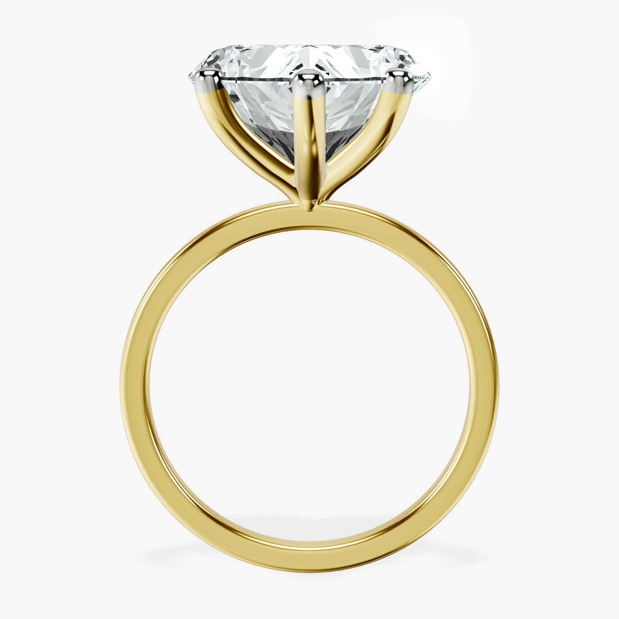14kt Yellow Gold Four Prong Solitaire 1.5mm Lab Diamond Ring side right image one