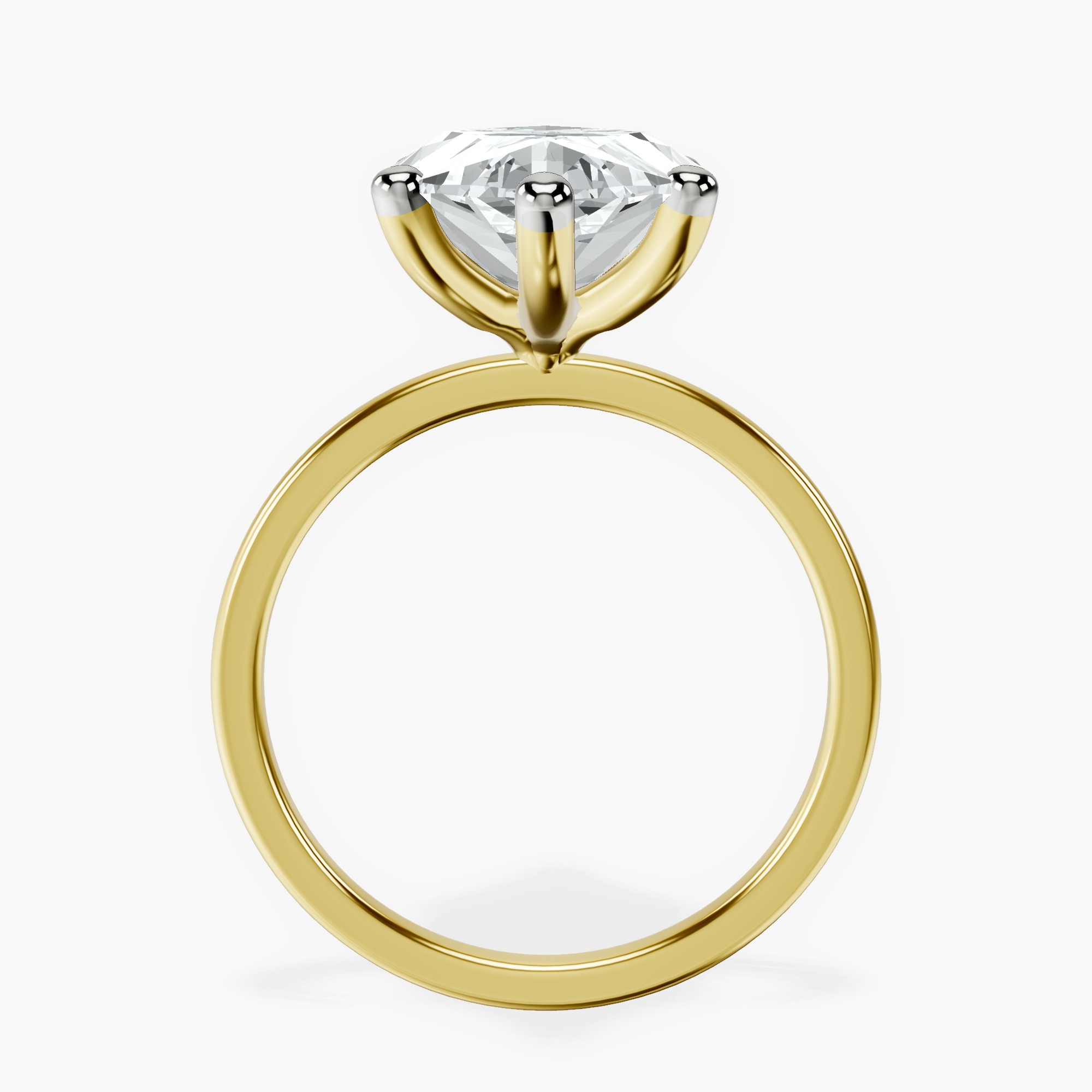 14kt Yellow Gold Four Prong Solitaire 1.5mm Lab Diamond Ring side right image one