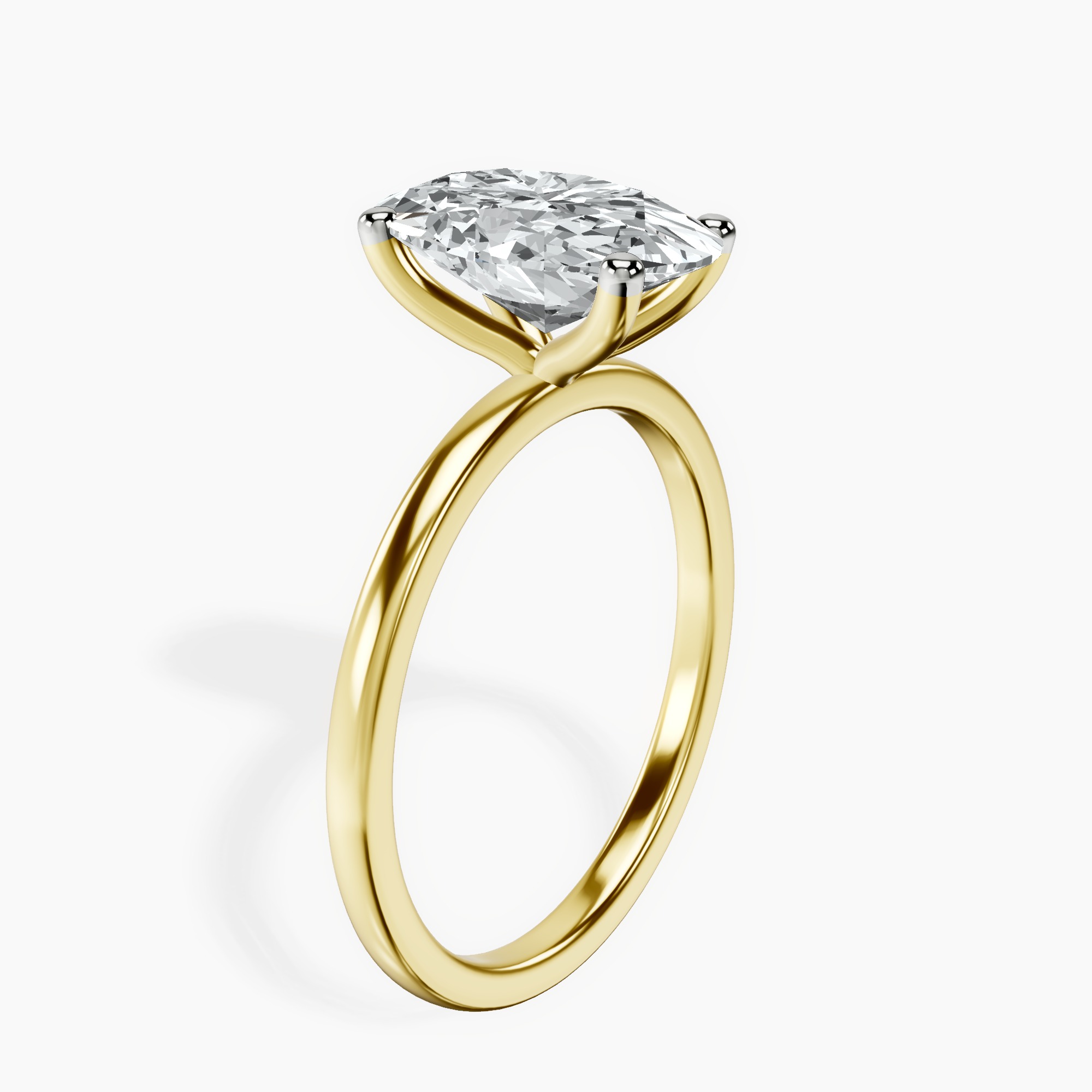 2.40 ct. oval Four Prong Ring in 10kt yellow gold standing product image one