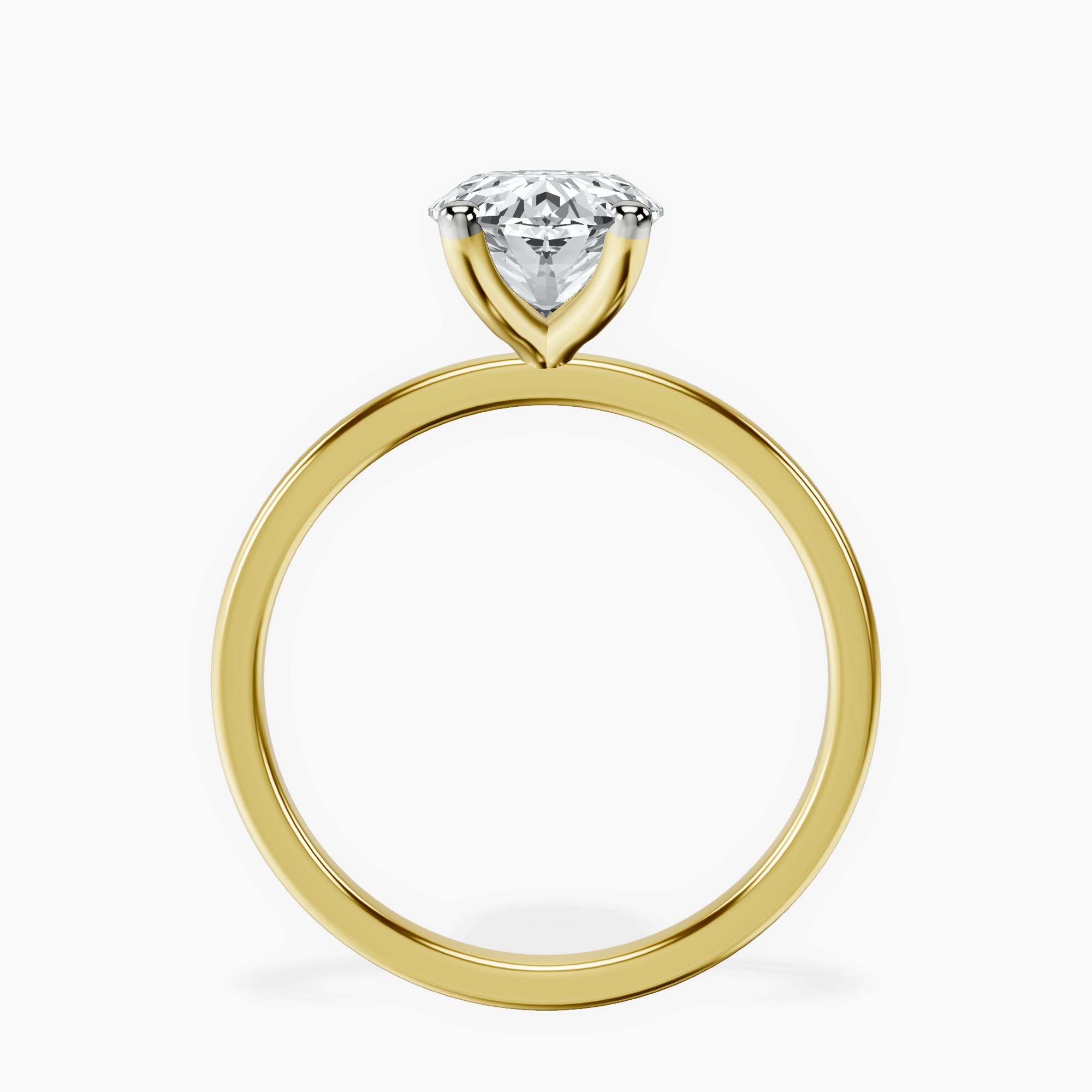 2.40 ct. oval Four Prong Ring in 10kt yellow gold side right image one