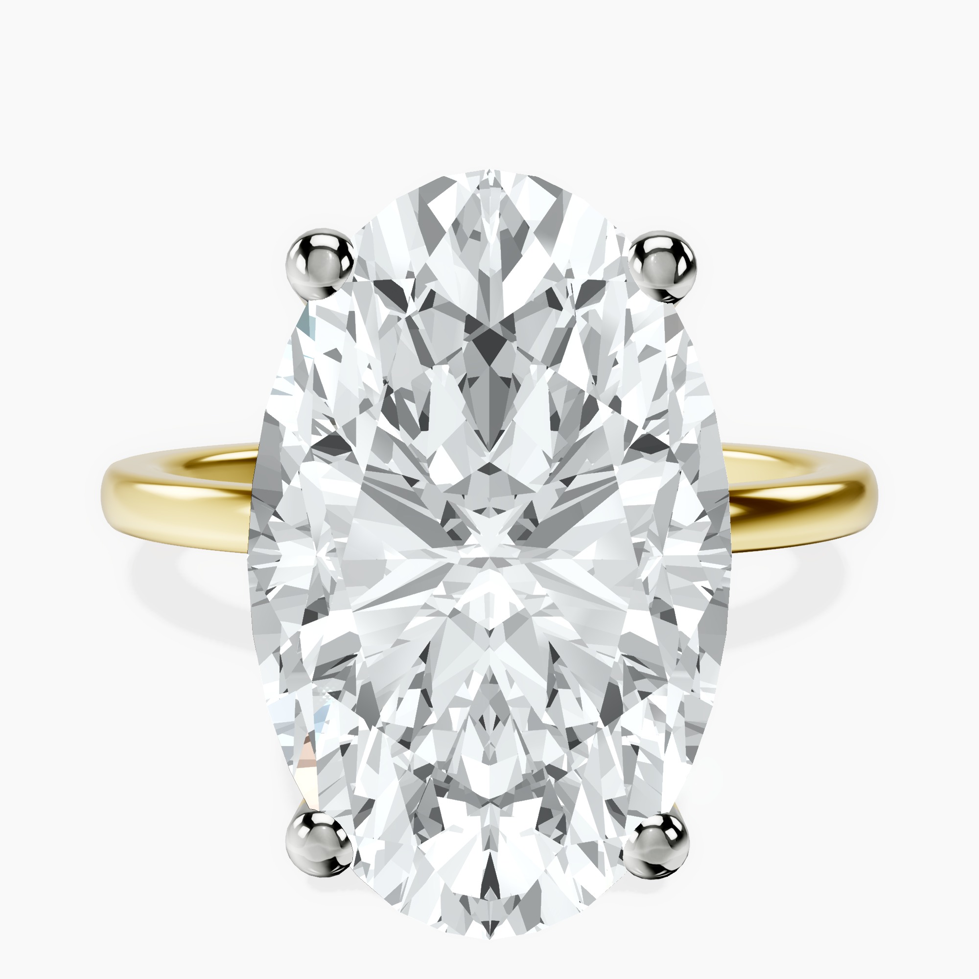 14kt Yellow Gold Four Prong Solitaire 1.5mm Lab Diamond Ring front image