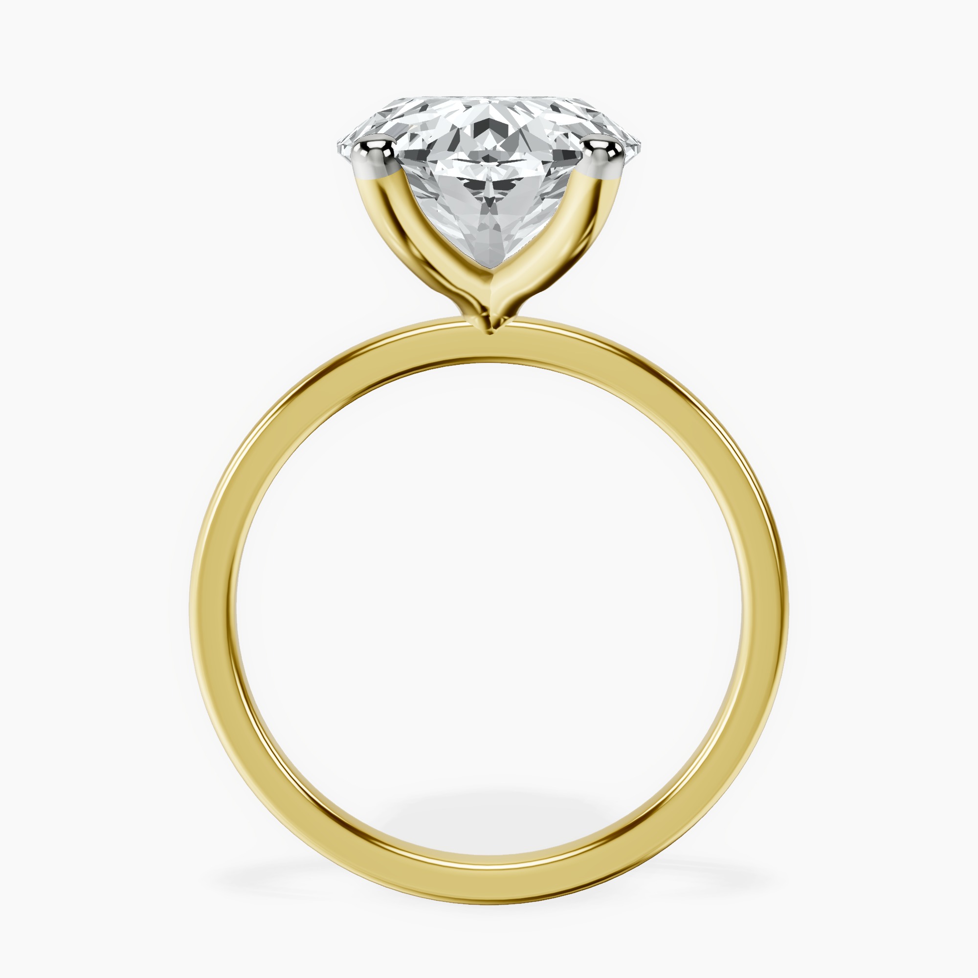 14kt Yellow Gold Four Prong Solitaire 1.5mm Lab Diamond Ring side right image one