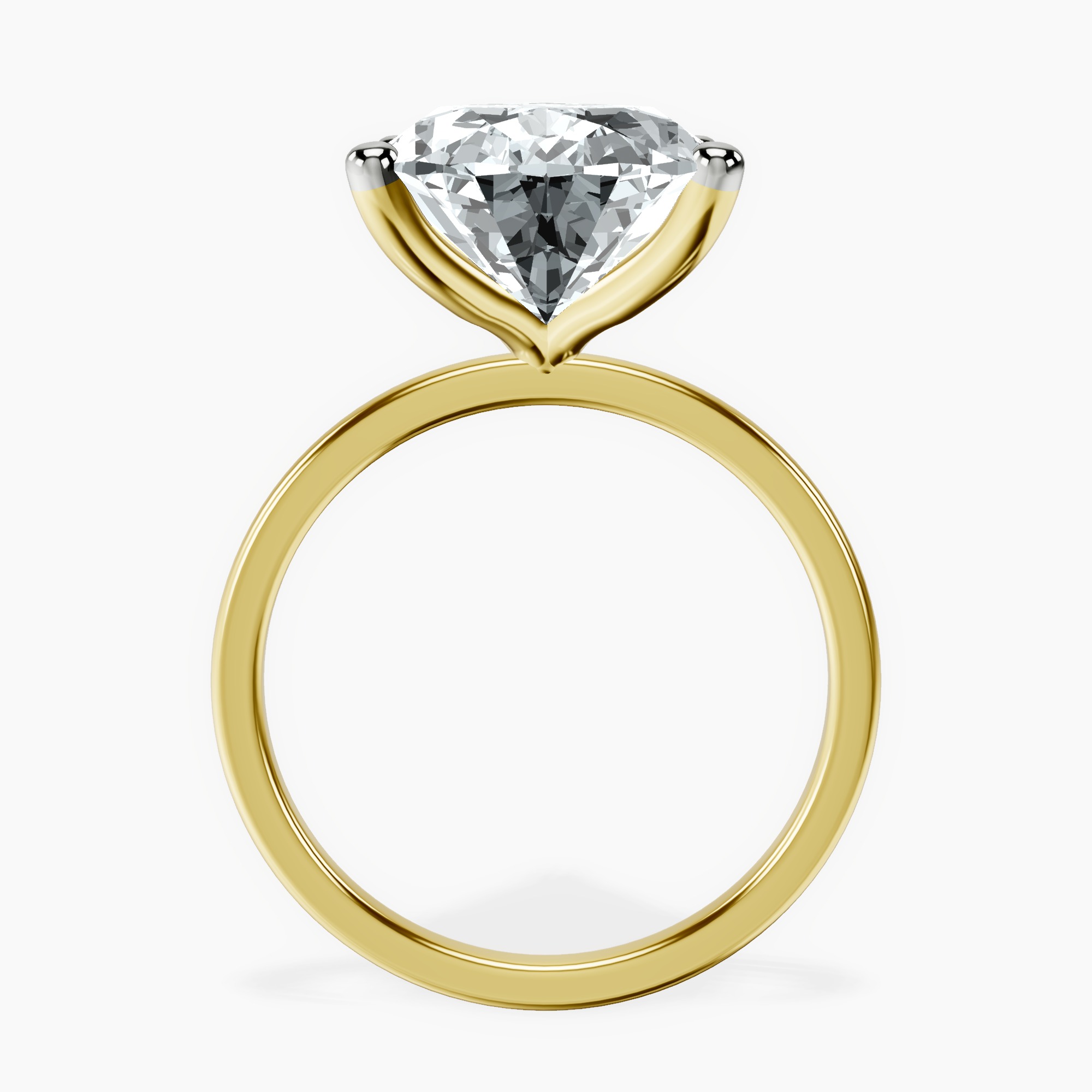 10kt Yellow Gold Four Prong Solitaire 1.5mm Lab Diamond Ring side right image one