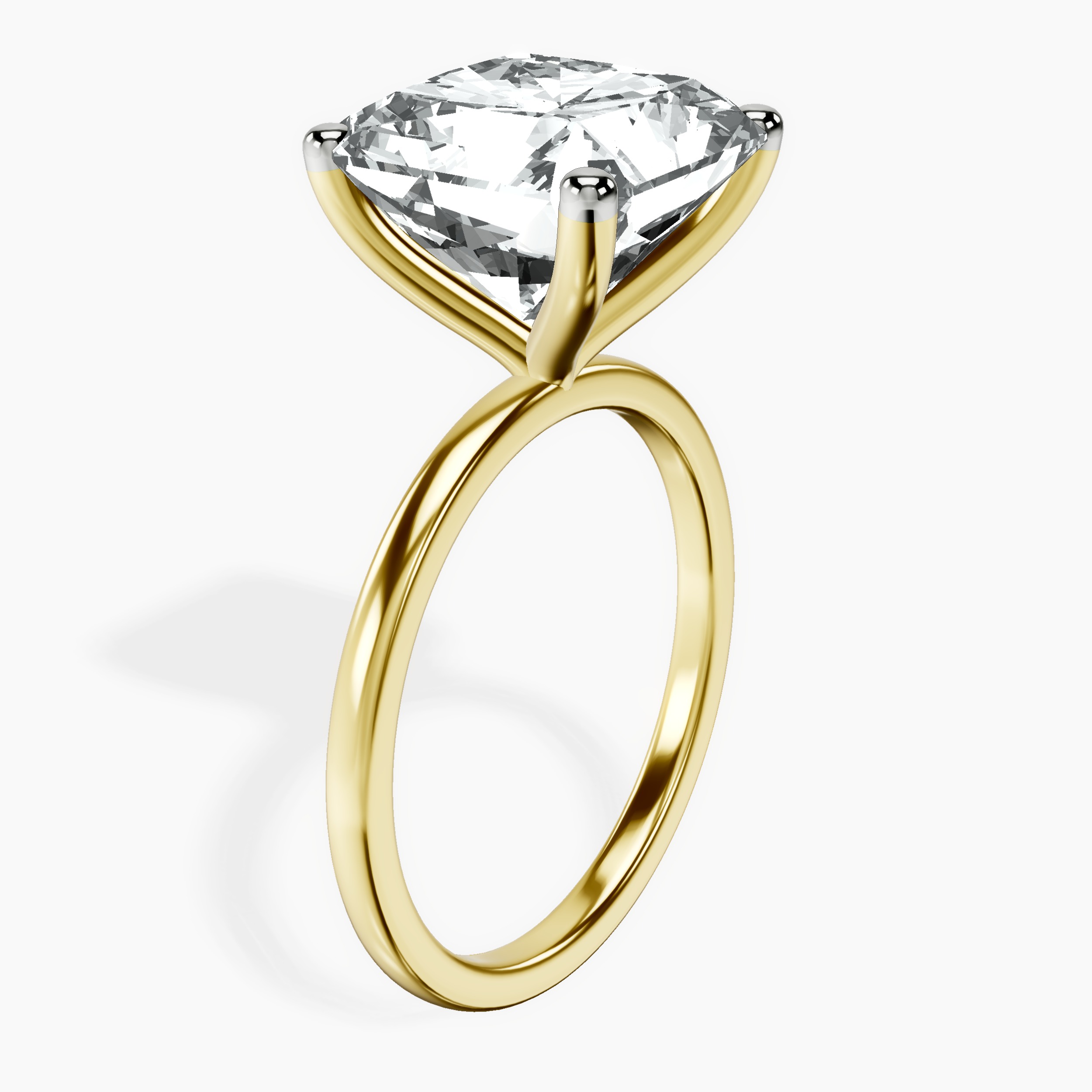 14kt Yellow Gold Four Prong Solitaire 1.5mm Lab Diamond Ring standing product image one