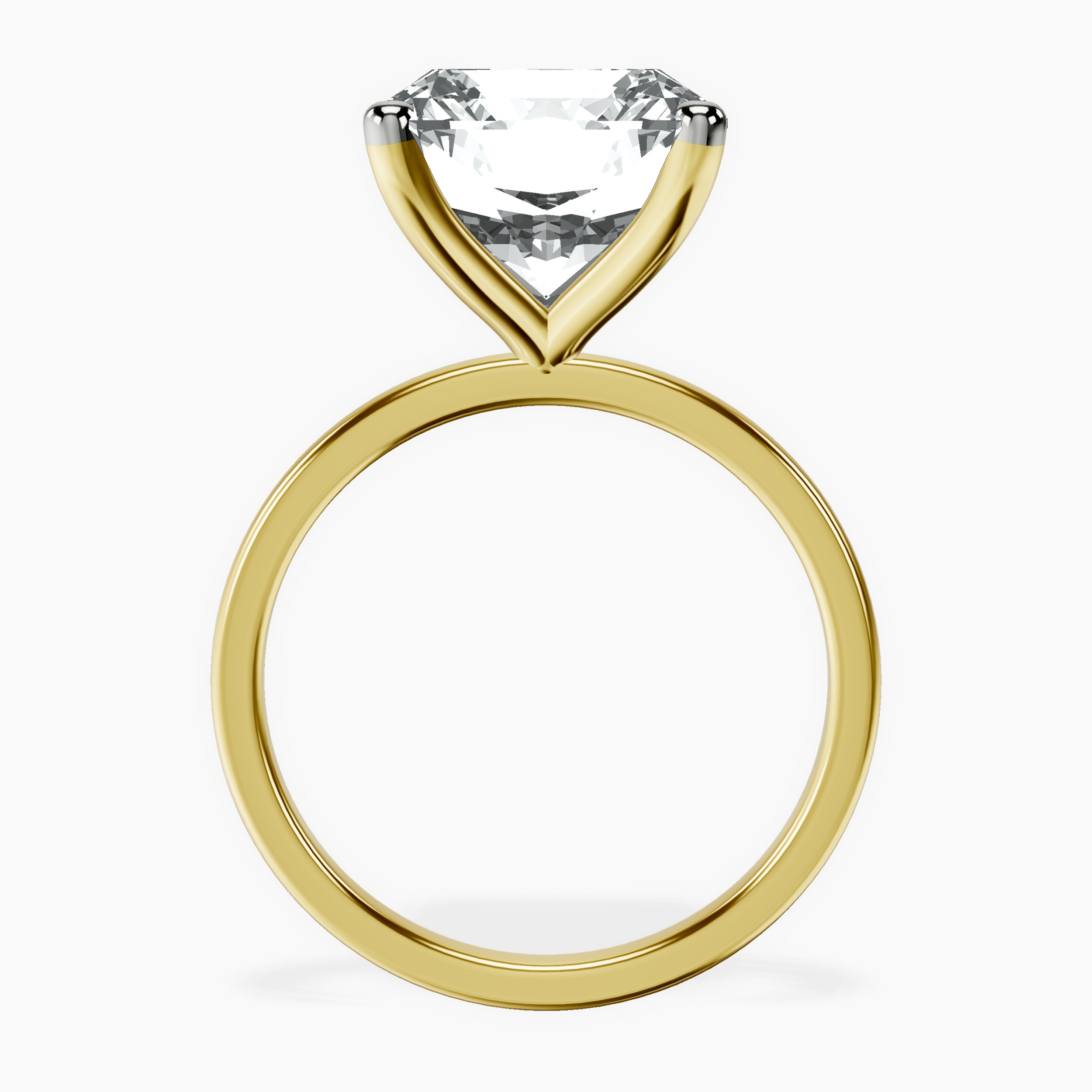 14kt Yellow Gold Four Prong Solitaire 1.5mm Lab Diamond Ring side right image one