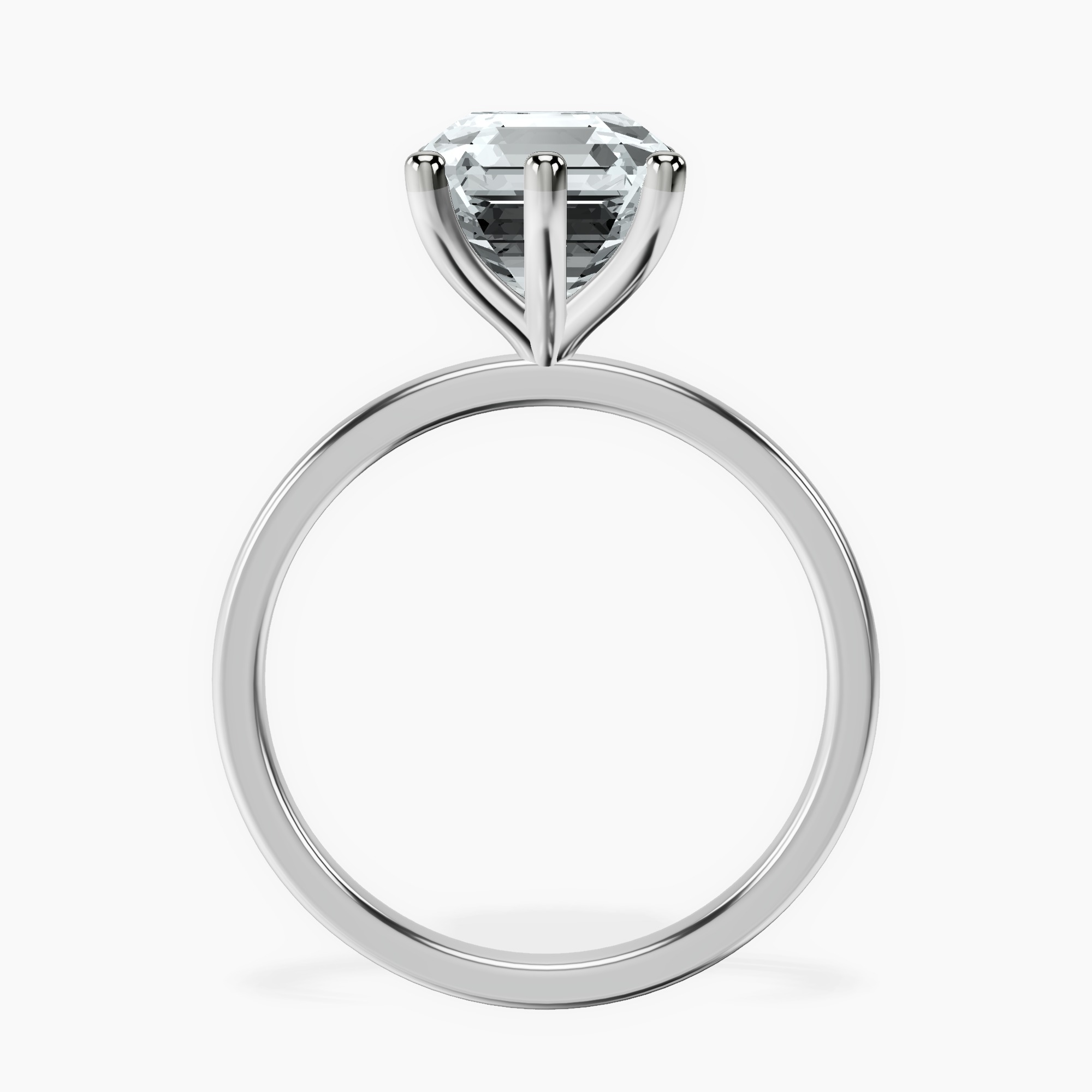 Platinum Six Prong Solitaire 1.5mm Lab Diamond Ring side right image one