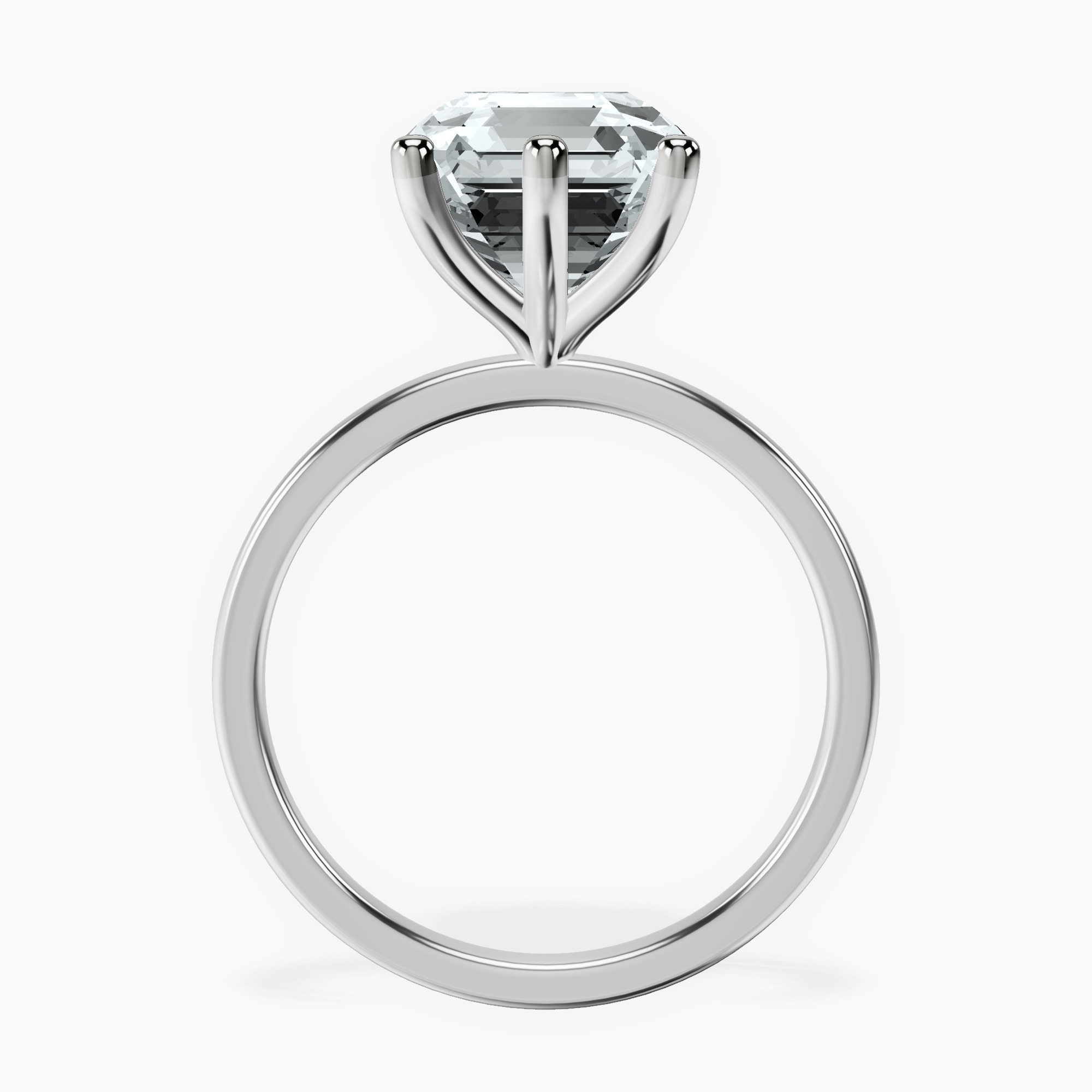 Platinum Six Prong Solitaire 1.5mm Lab Diamond Ring side right image one