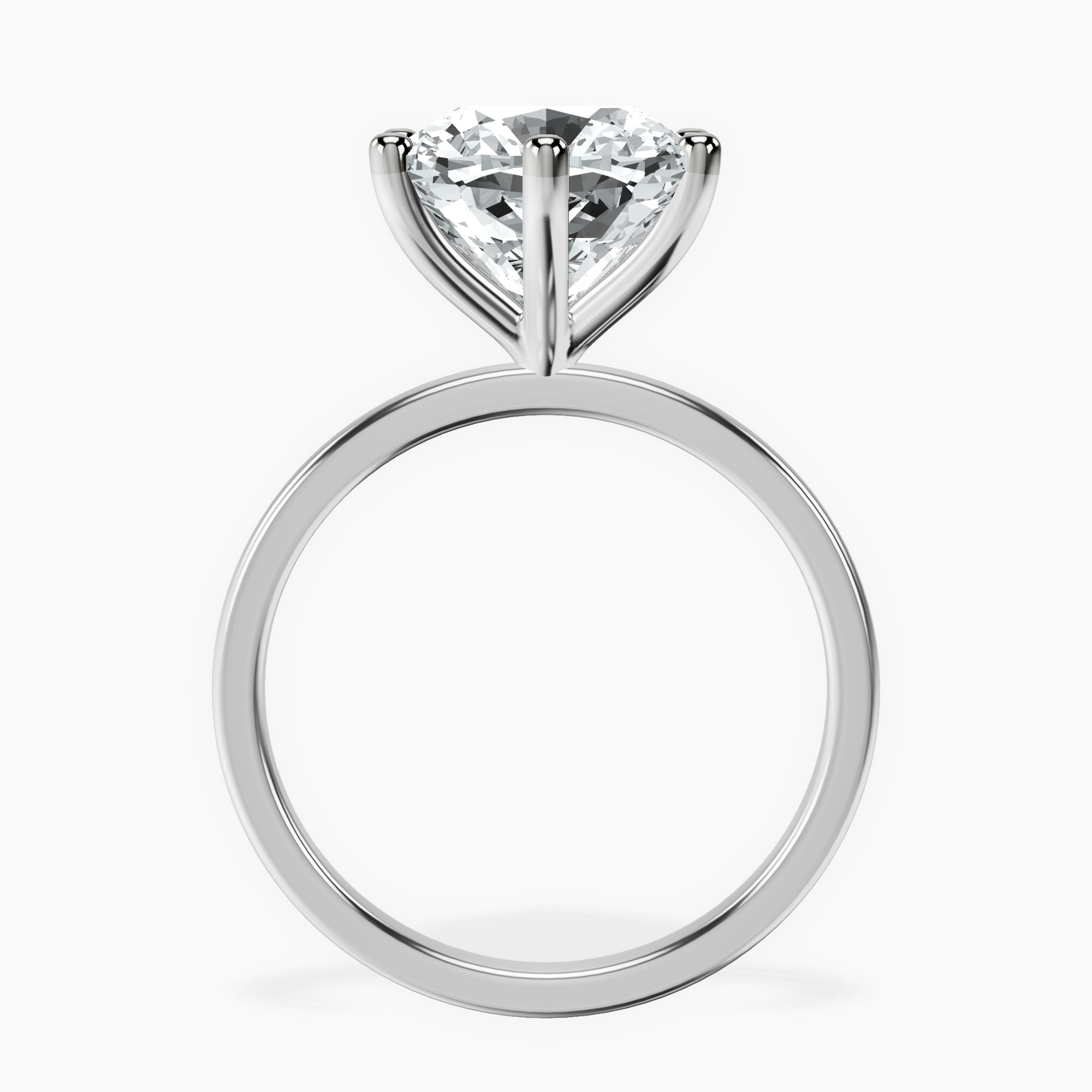 Platinum Six Prong Solitaire 1.5mm Lab Diamond Ring side right image one