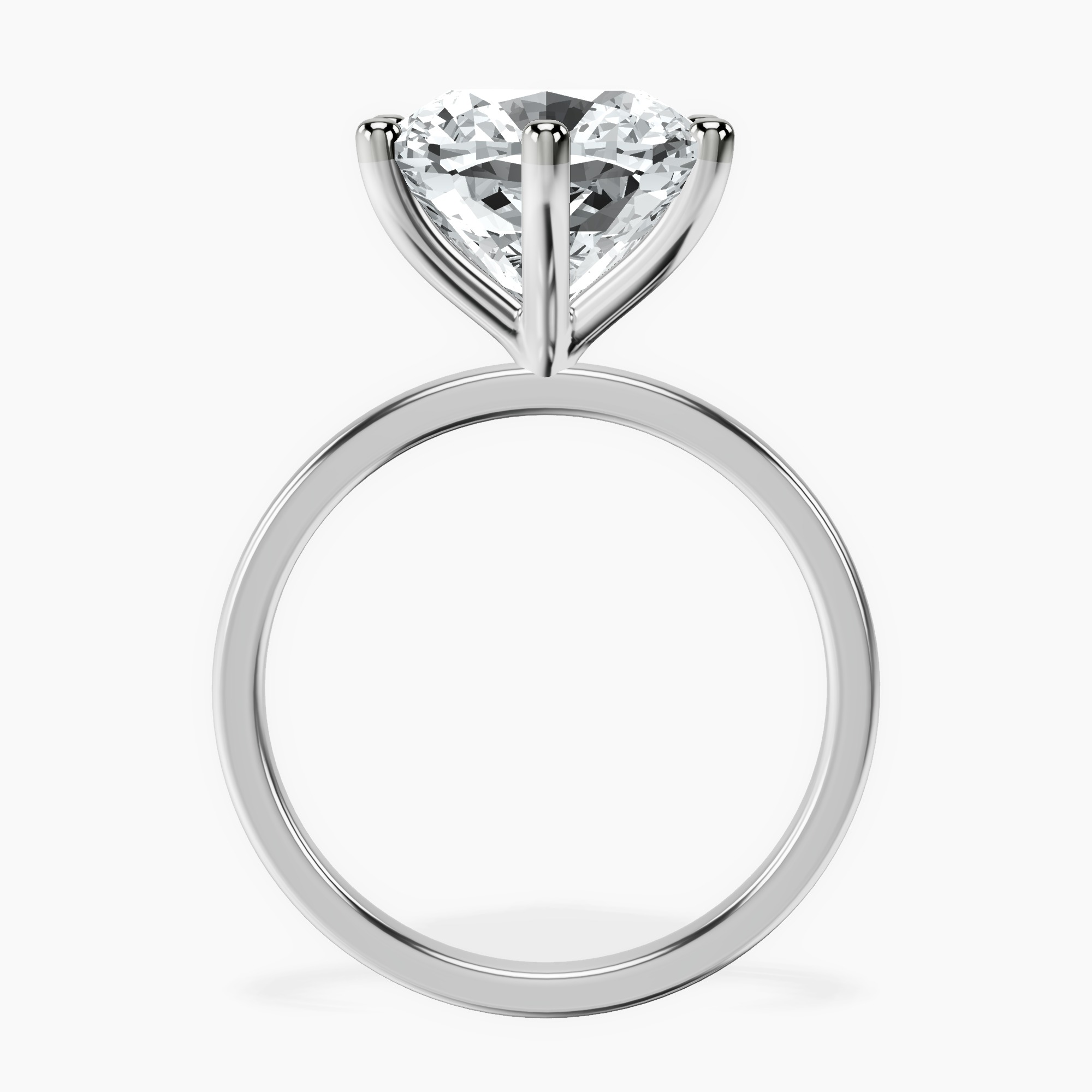 Platinum Six Prong Solitaire 1.5mm Lab Diamond Ring side right image one