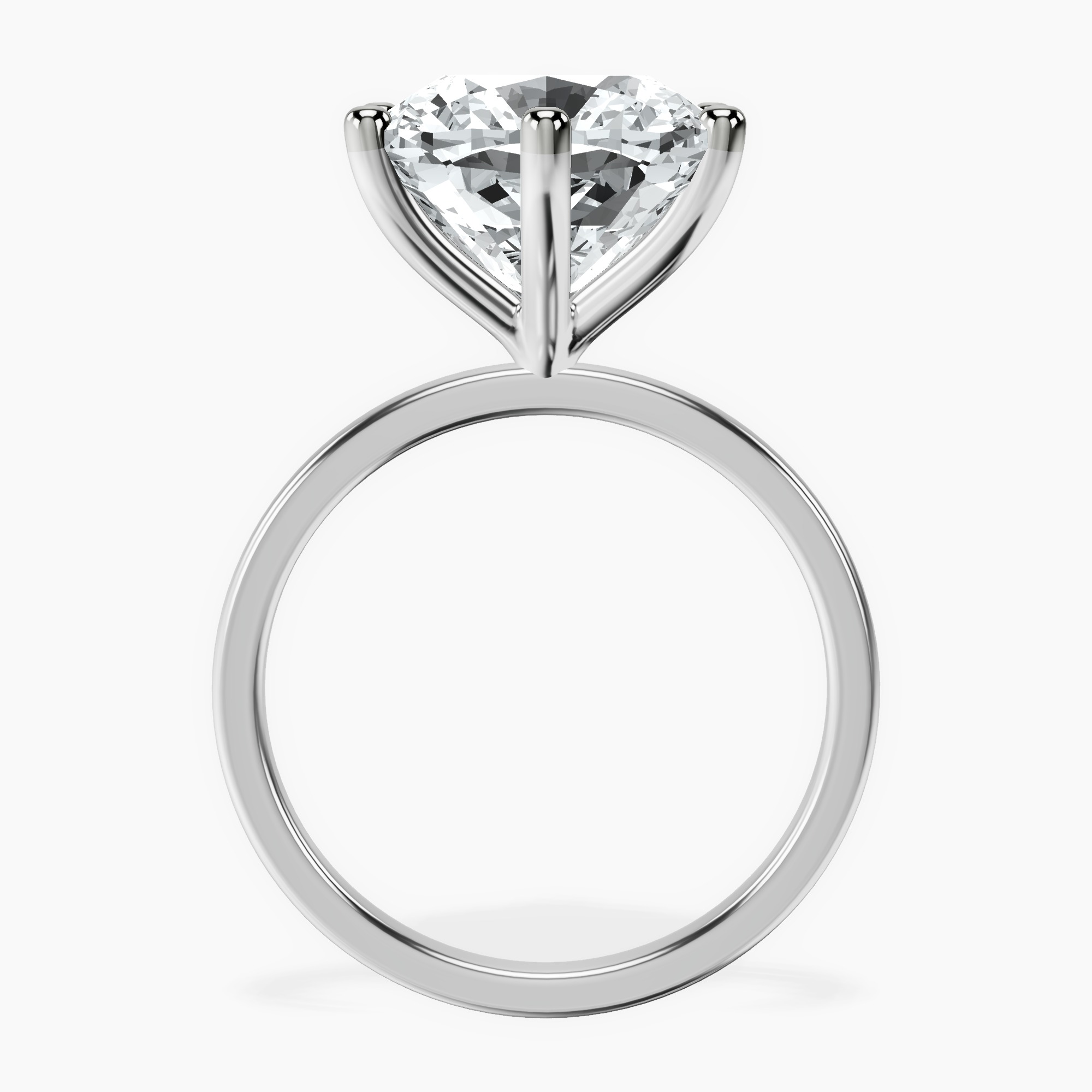 Platinum Six Prong Solitaire 1.5mm Lab Diamond Ring side right image one