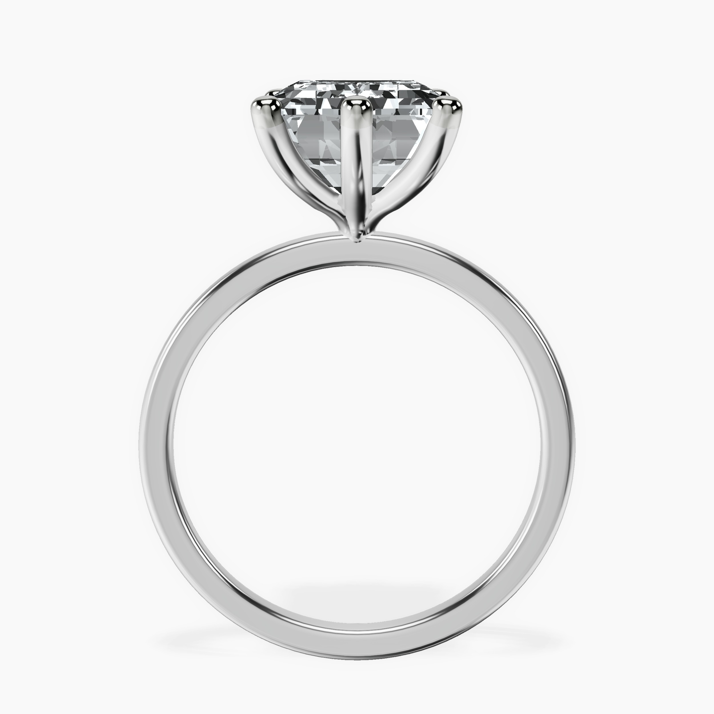 Platinum Six Prong Solitaire 1.5mm Lab Diamond Ring side right image one