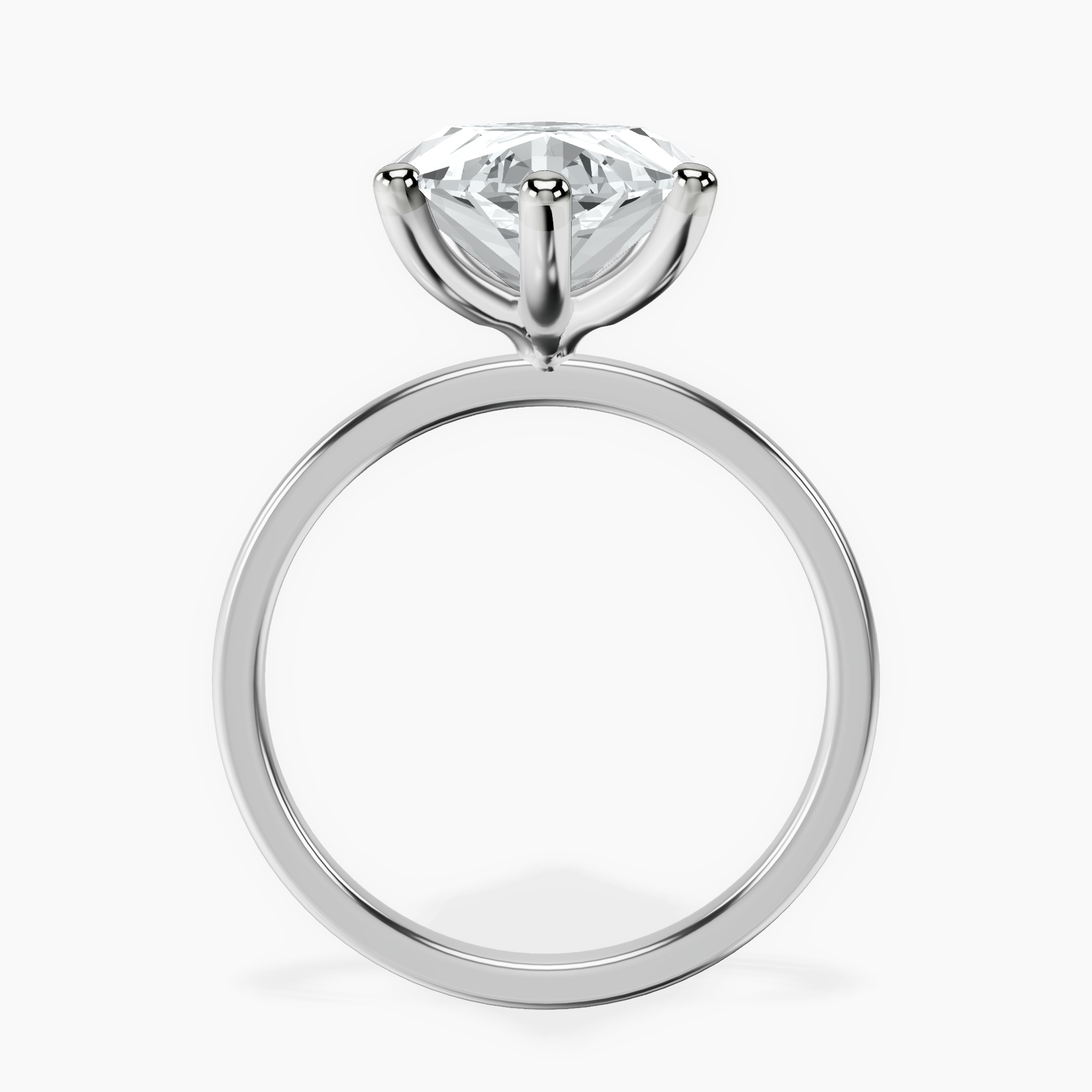 Platinum Six Prong Solitaire 1.5mm Lab Diamond Ring side right image one